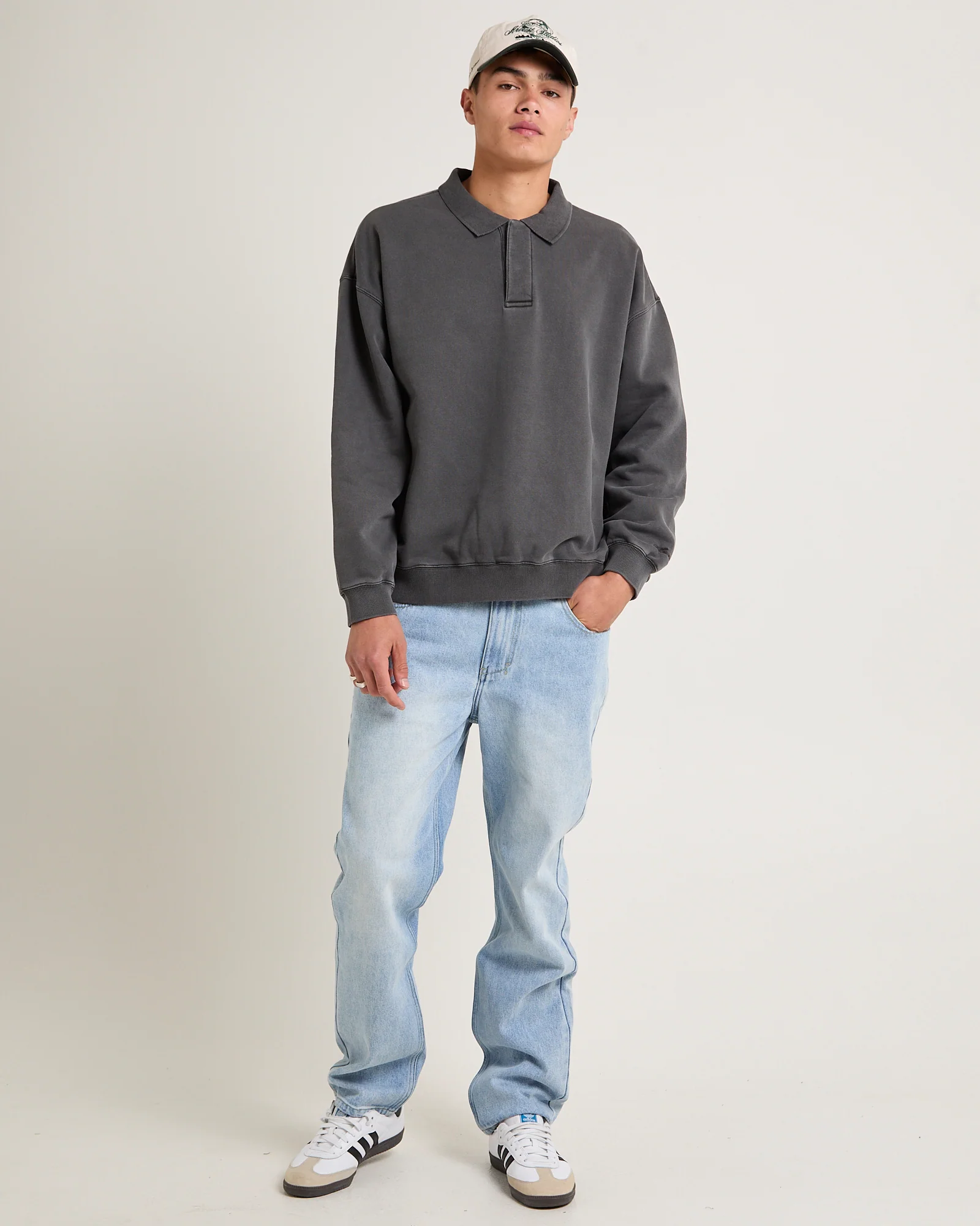 Script Fleece Polo Shirt - Image 3