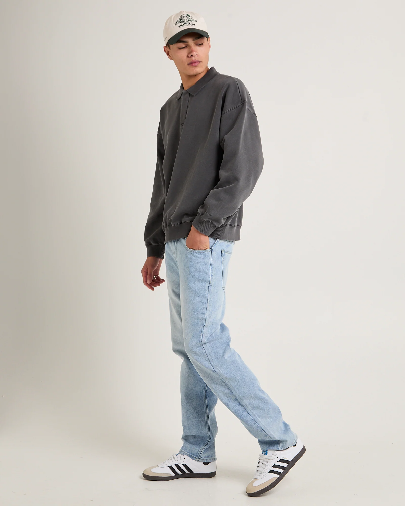 Script Fleece Polo Shirt - Image 4