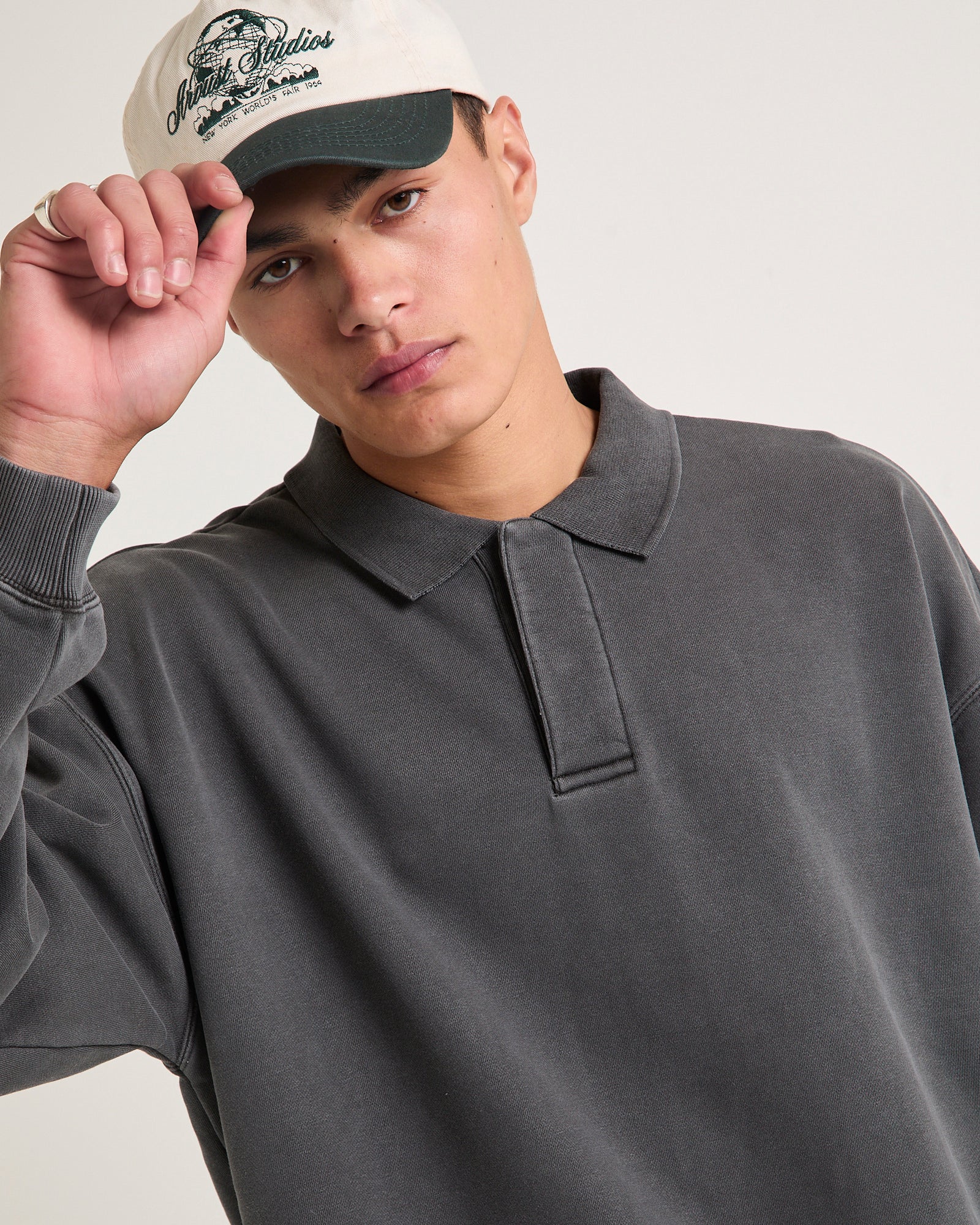 Script Fleece Polo Shirt - Image 5