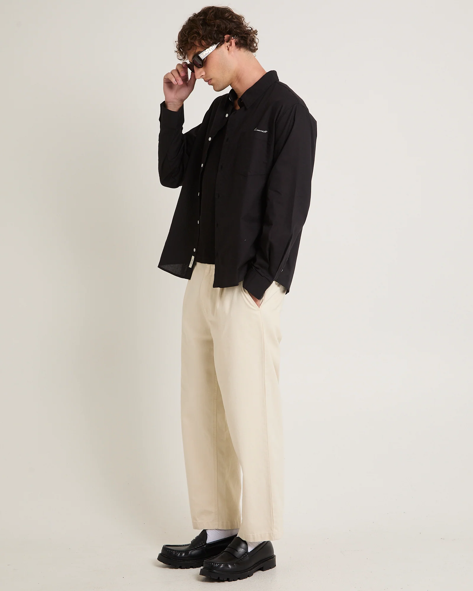 Script Oxford Long Sleeve Shirt - Image 4