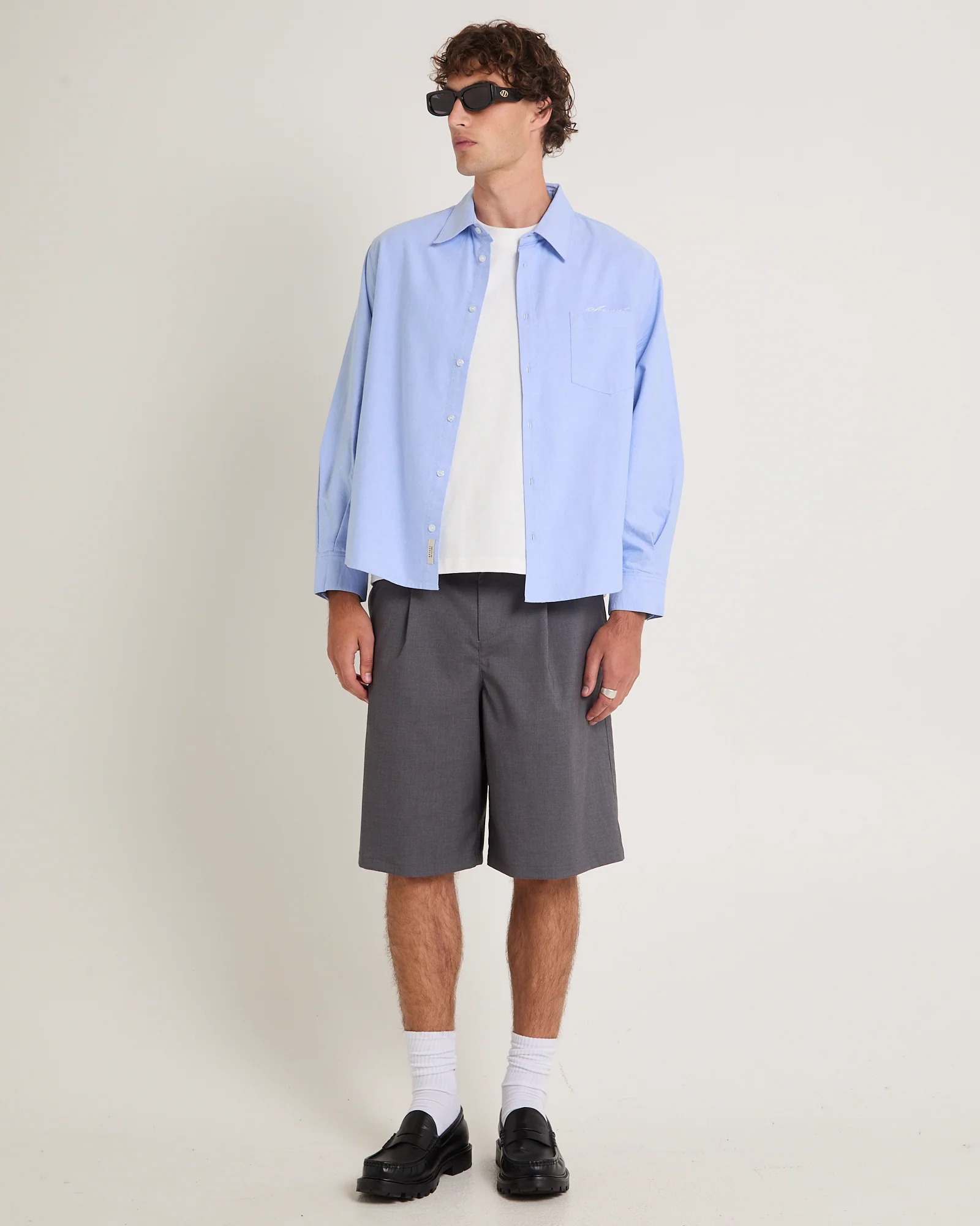 Script Oxford Long Sleeve Shirt - Image 3