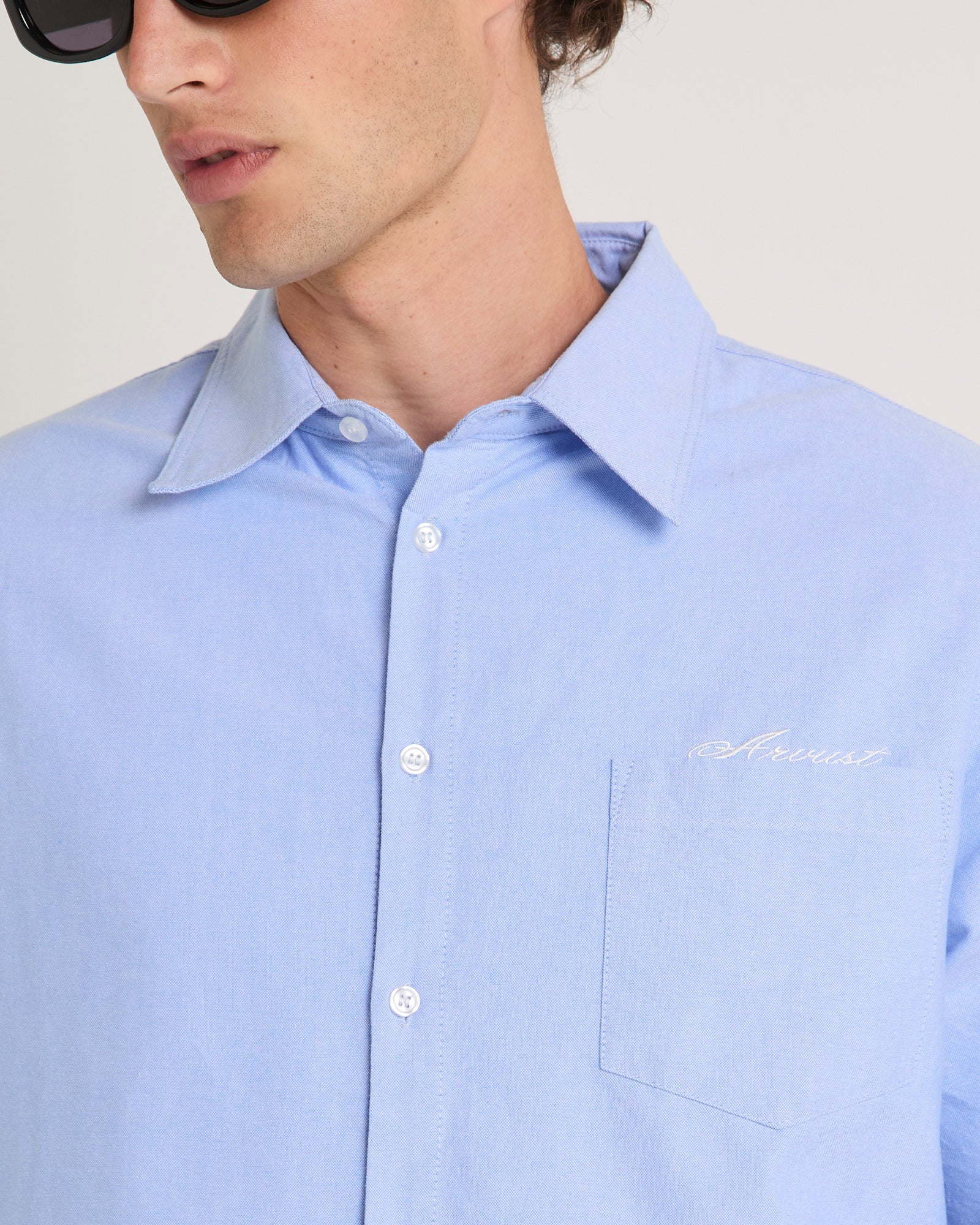 Script Oxford Long Sleeve Shirt - Image 6
