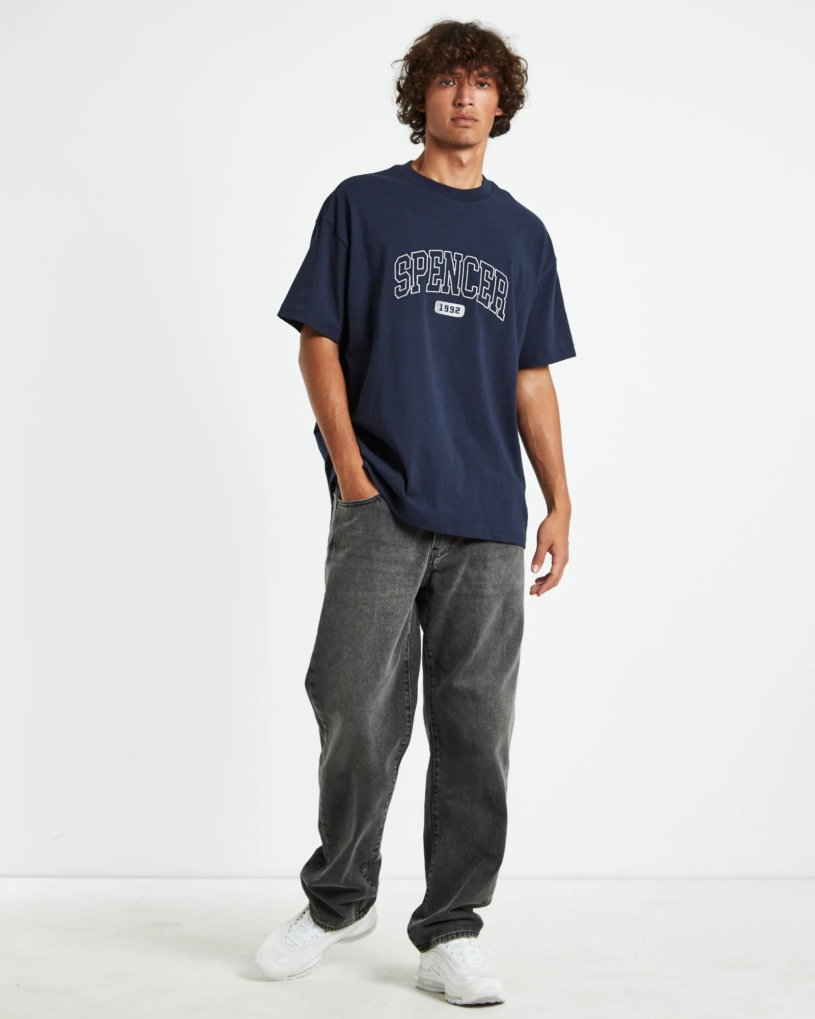 Seattle T-Shirt Vintage Navy - Image 3
