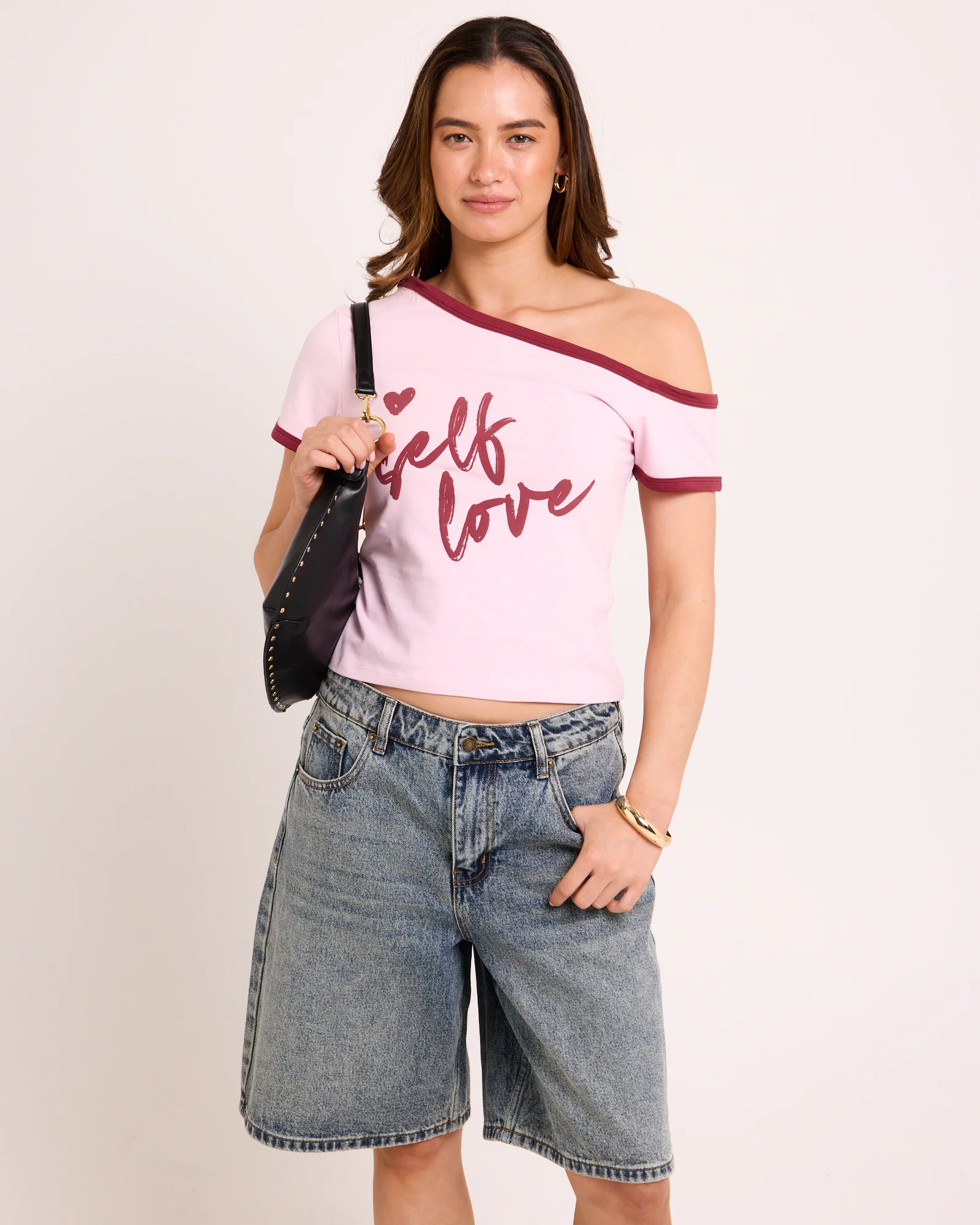Self Love Slashed T-Shirt - Image 2