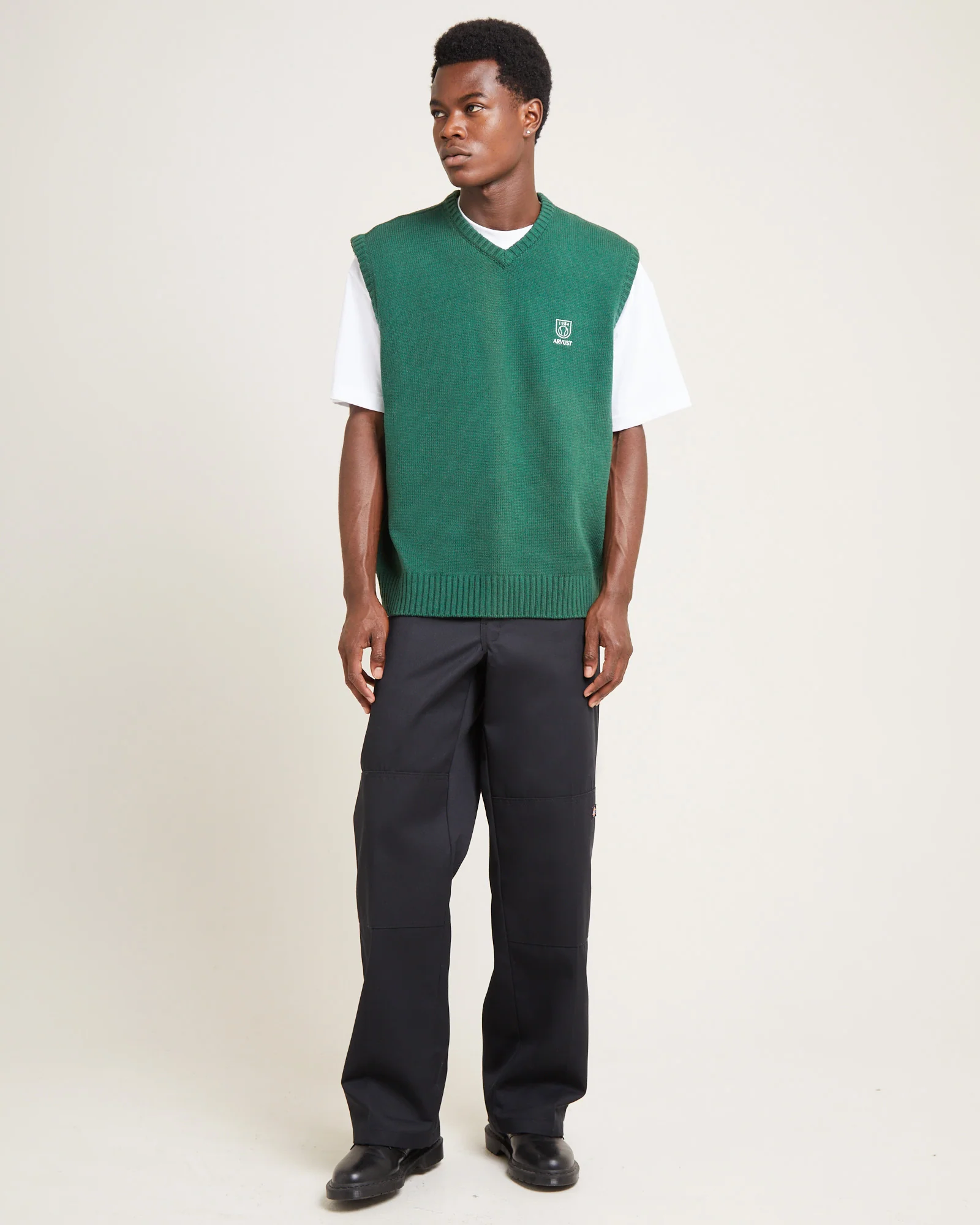 Service Knit Vest Green - Image 3