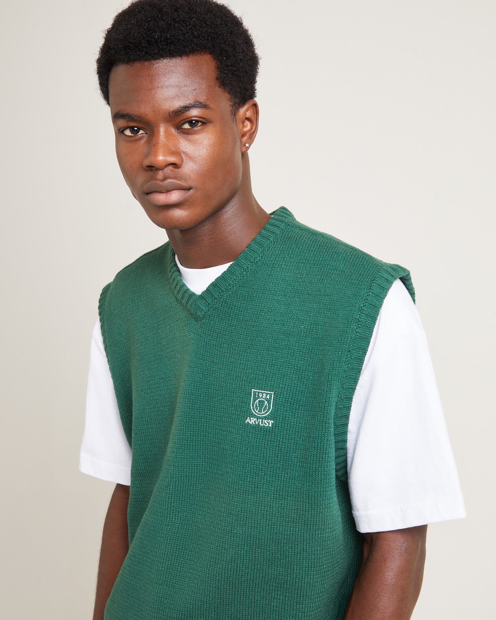 Service Knit Vest Green - Image 5