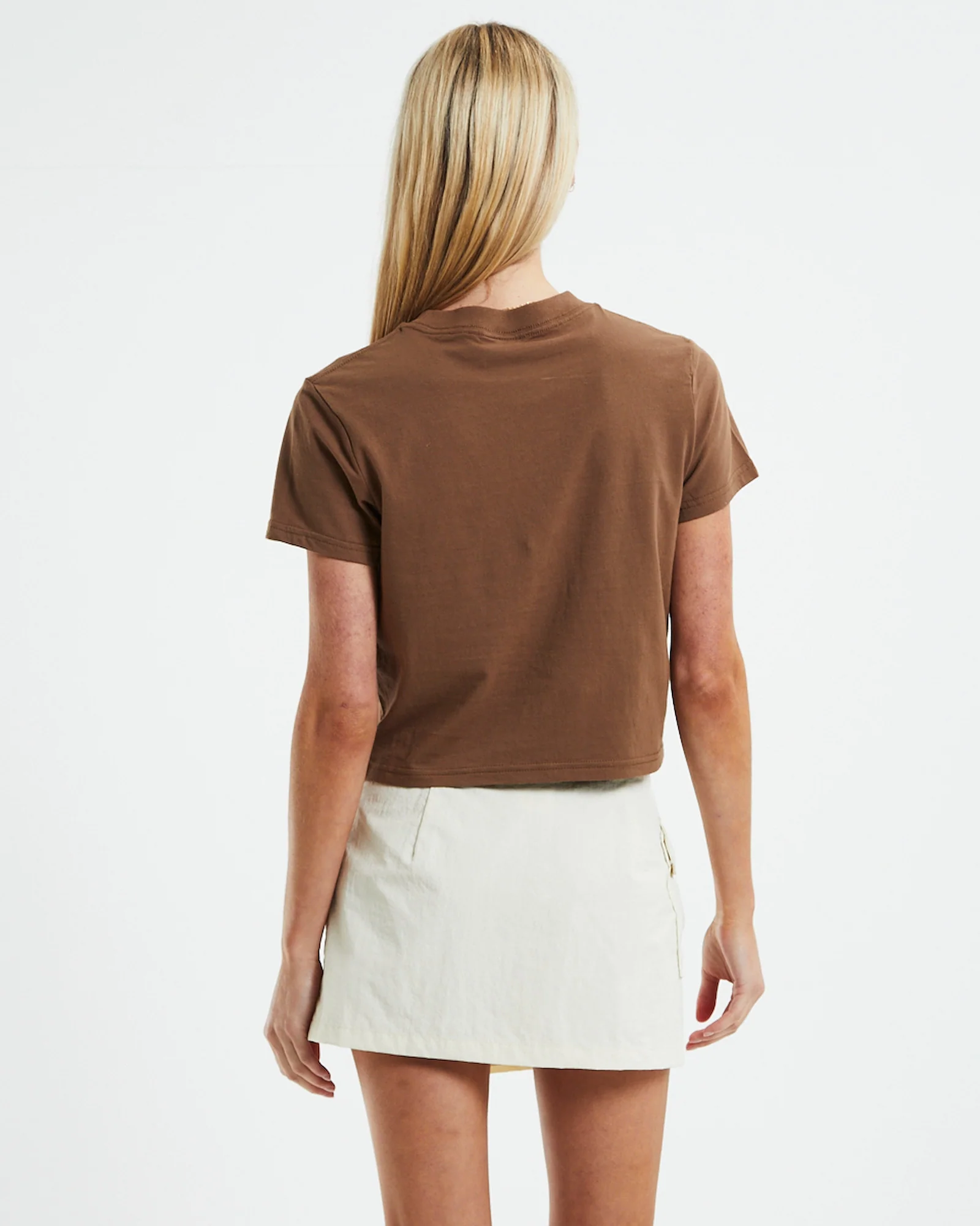 Shadow Stock Slim T-Shirt Chocolate Brown - Image 2