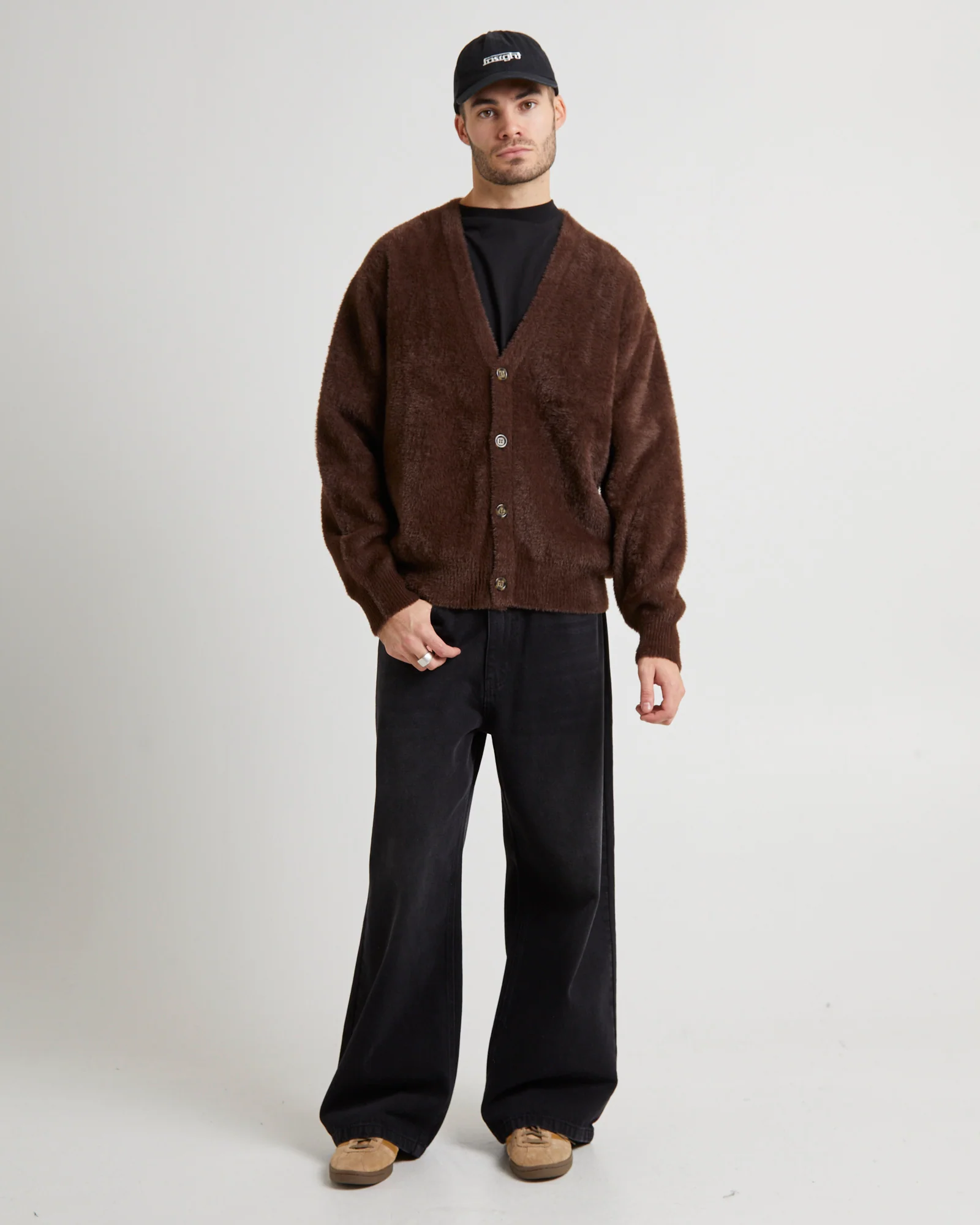 SHAG CARDIGAN BROWN - Image 3