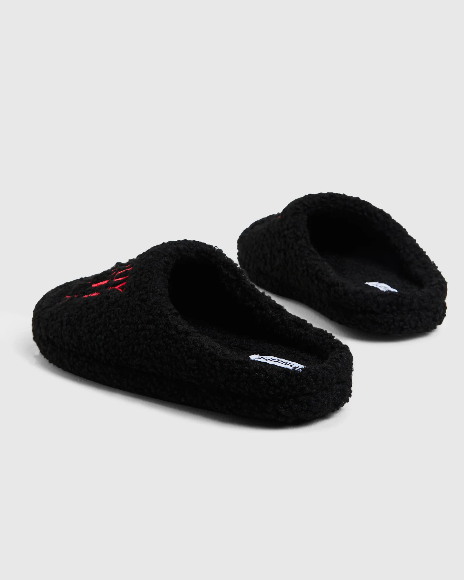 Sheila Shag Slides Black/Red - Image 4