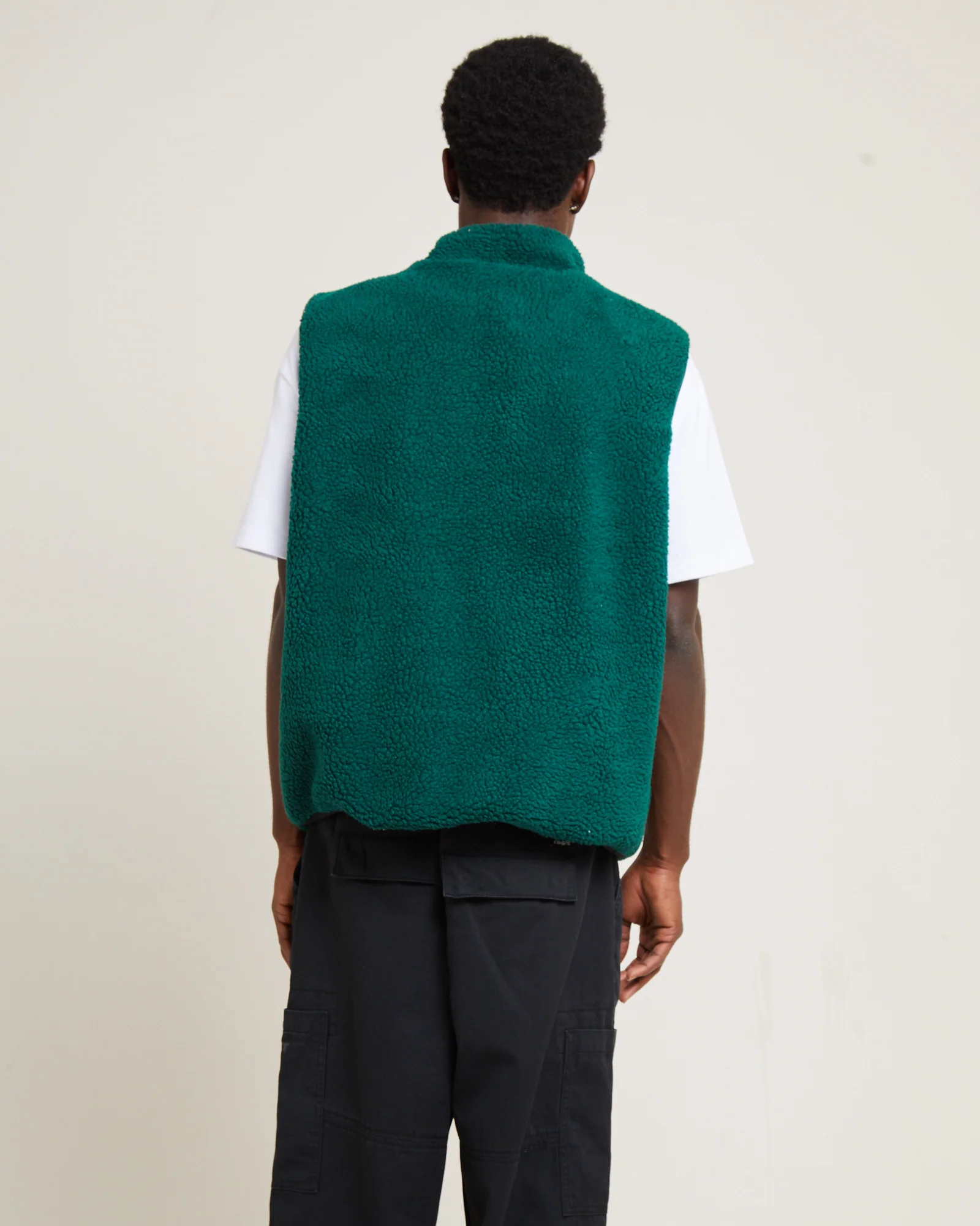 Sherpa Reversible Vest Teal - Image 3
