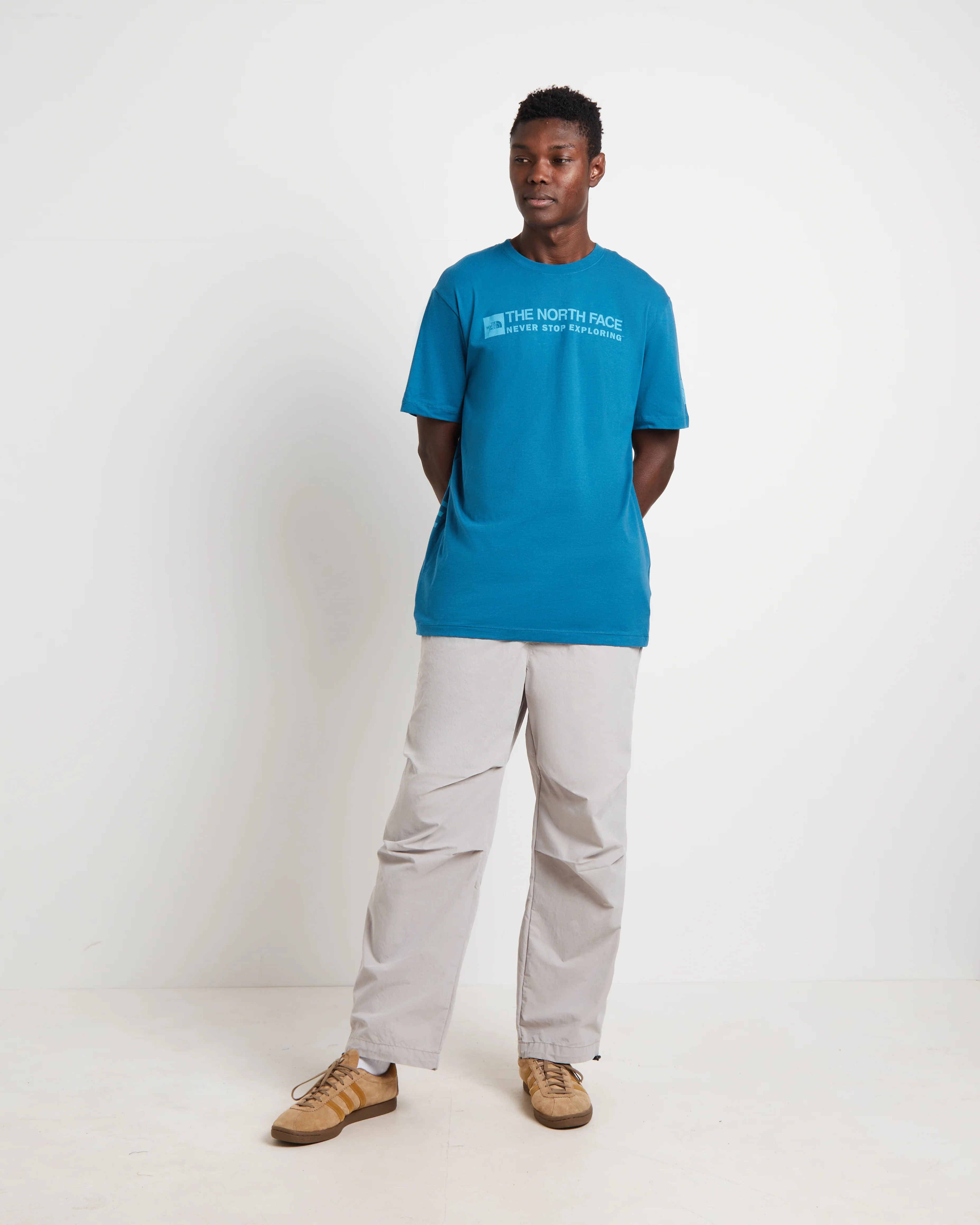 Short Sleeve Brand Proud T-Shirt in Blue Coral - Image 3