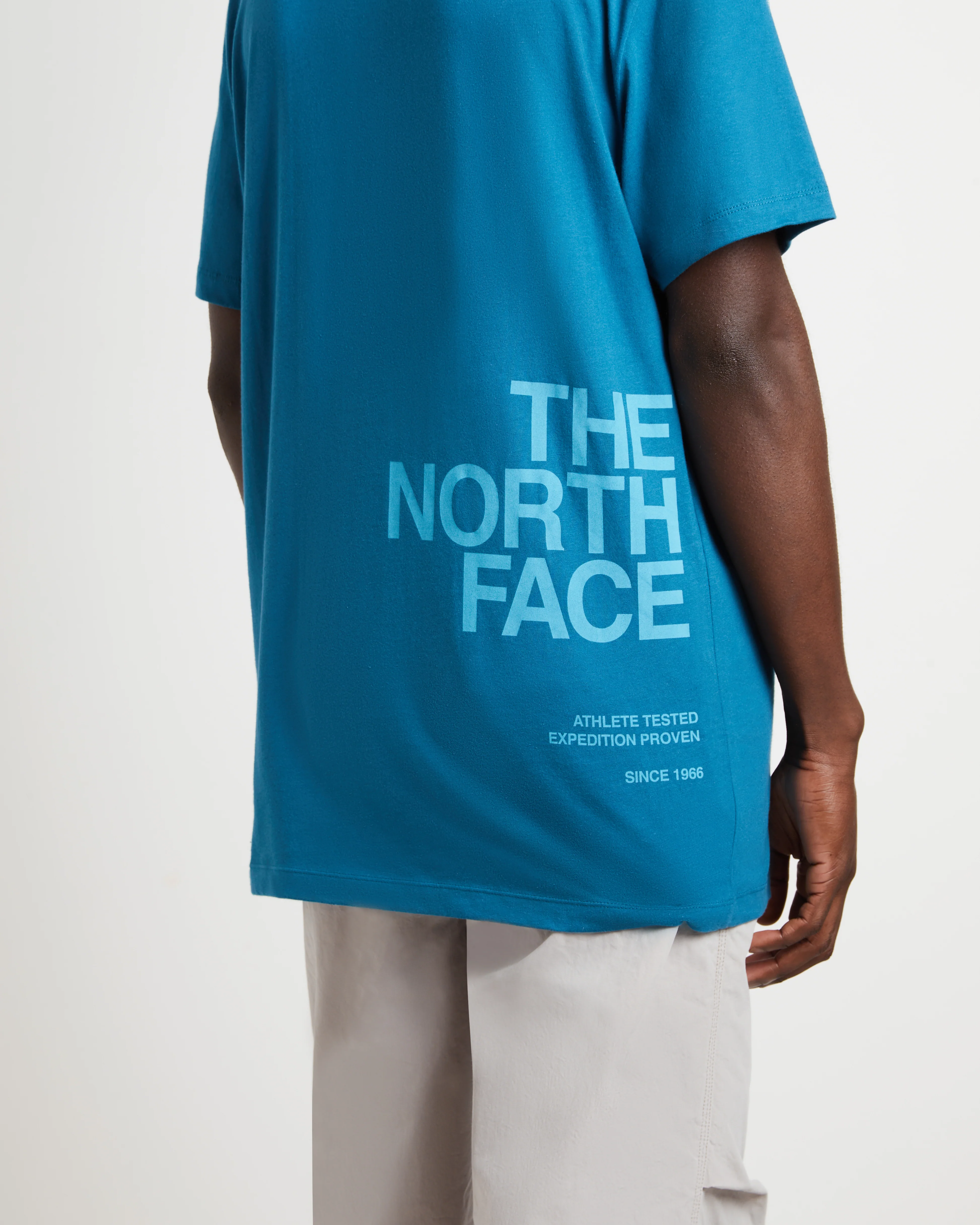 Short Sleeve Brand Proud T-Shirt in Blue Coral - Image 5