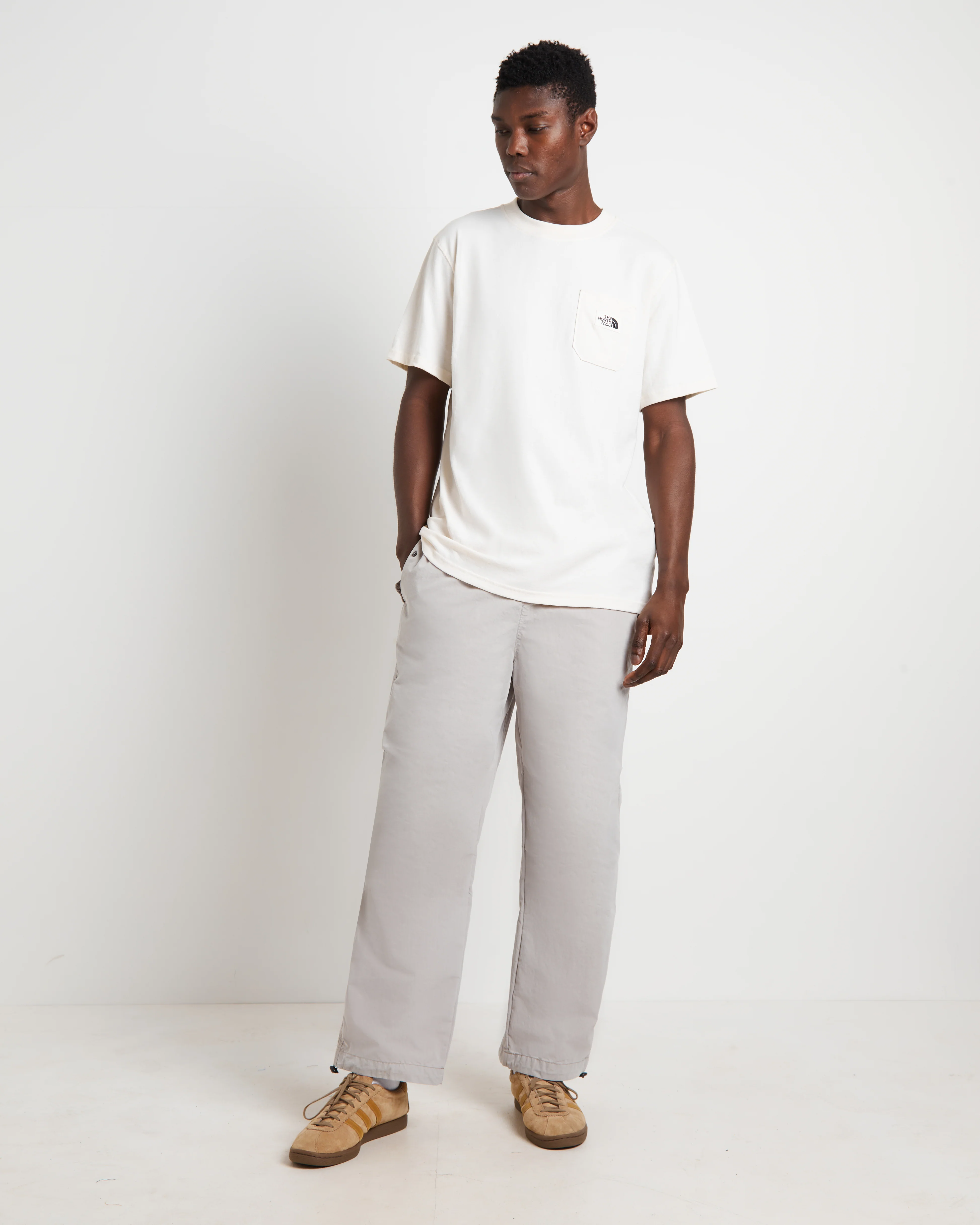 Short Sleeve Heritage Patch Pocket T-Shirt in Gardenia White - Image 3
