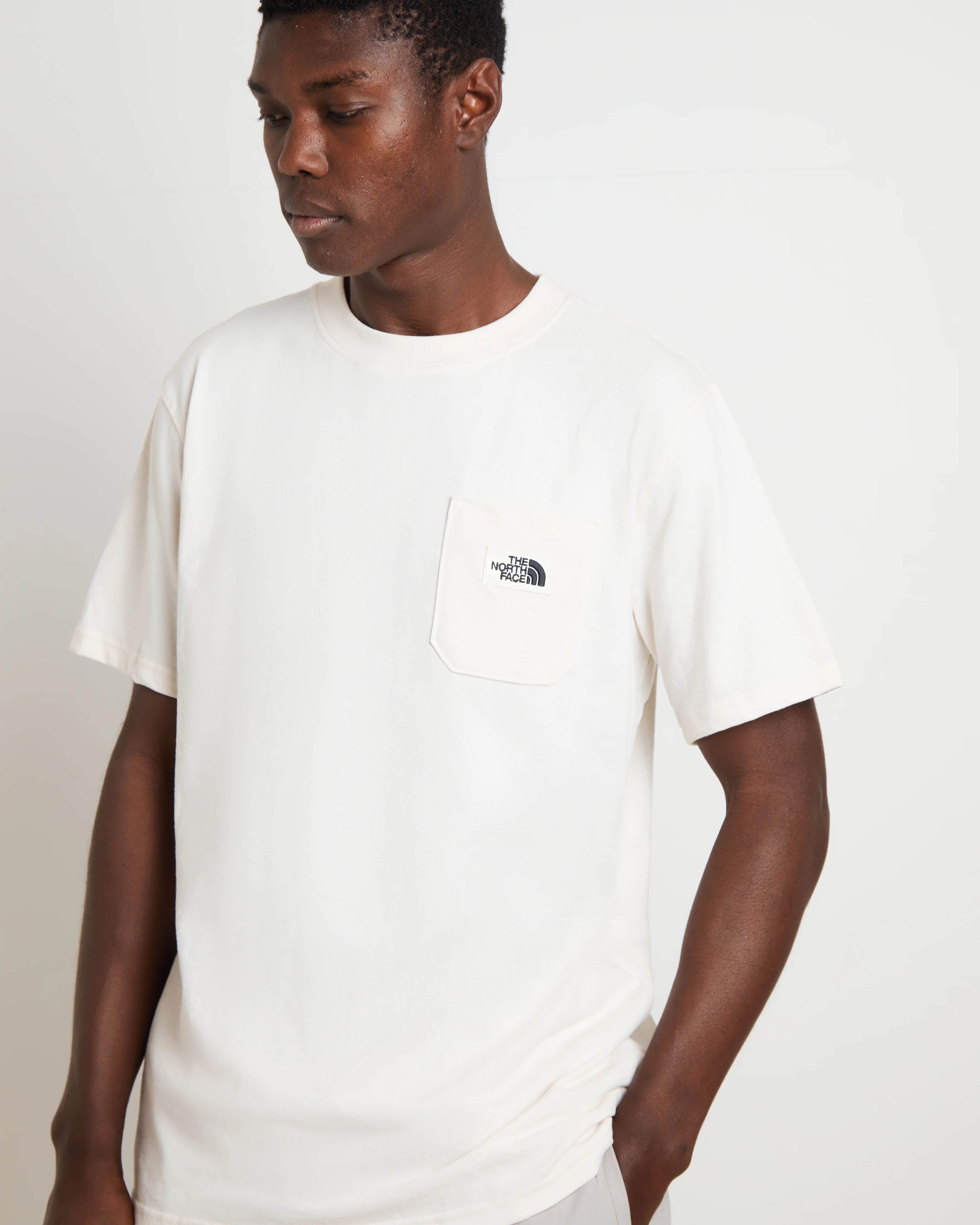 Short Sleeve Heritage Patch Pocket T-Shirt in Gardenia White - Image 5
