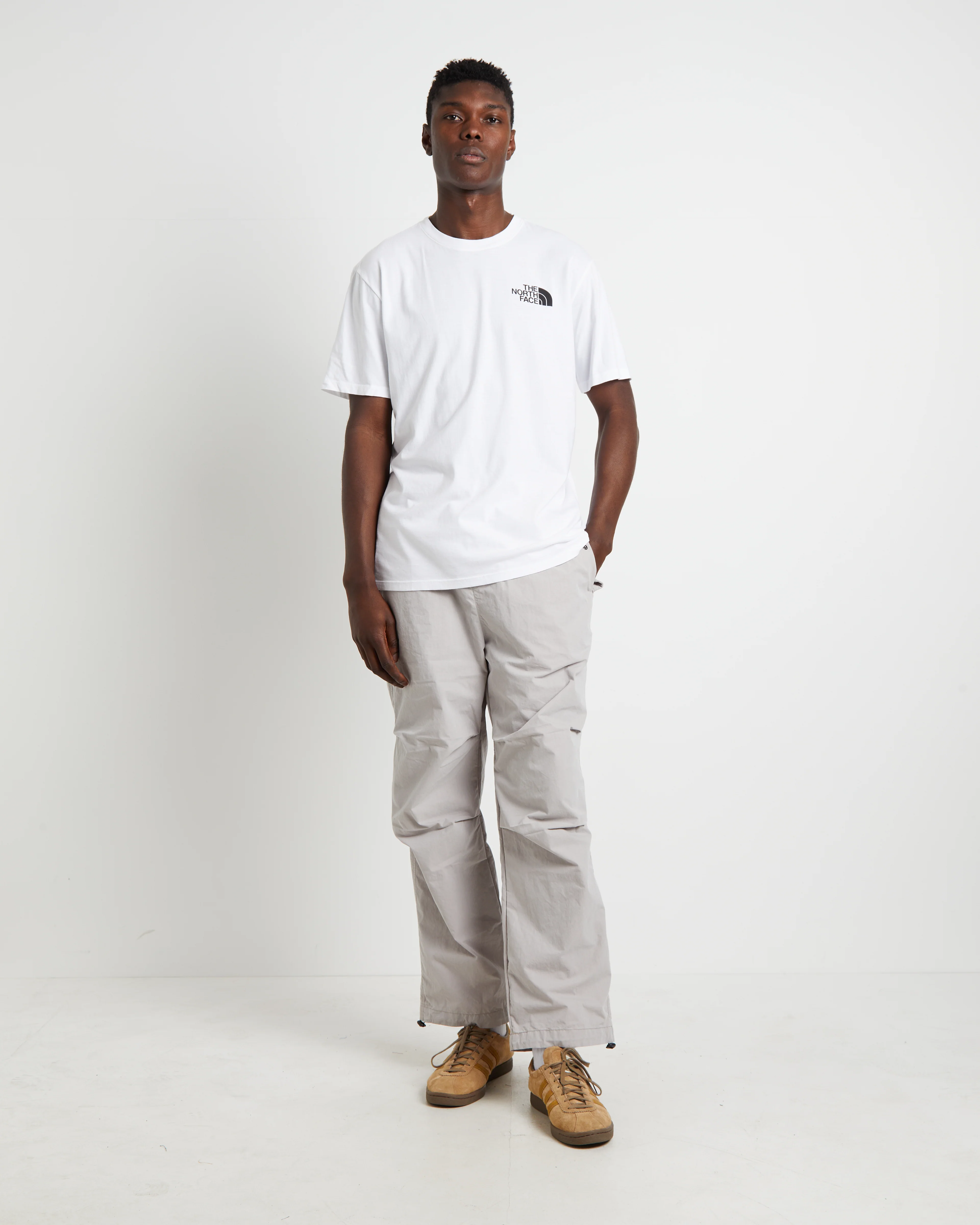 Short Sleeve Never Stop Exploring Box T-Shirt in White - Image 3