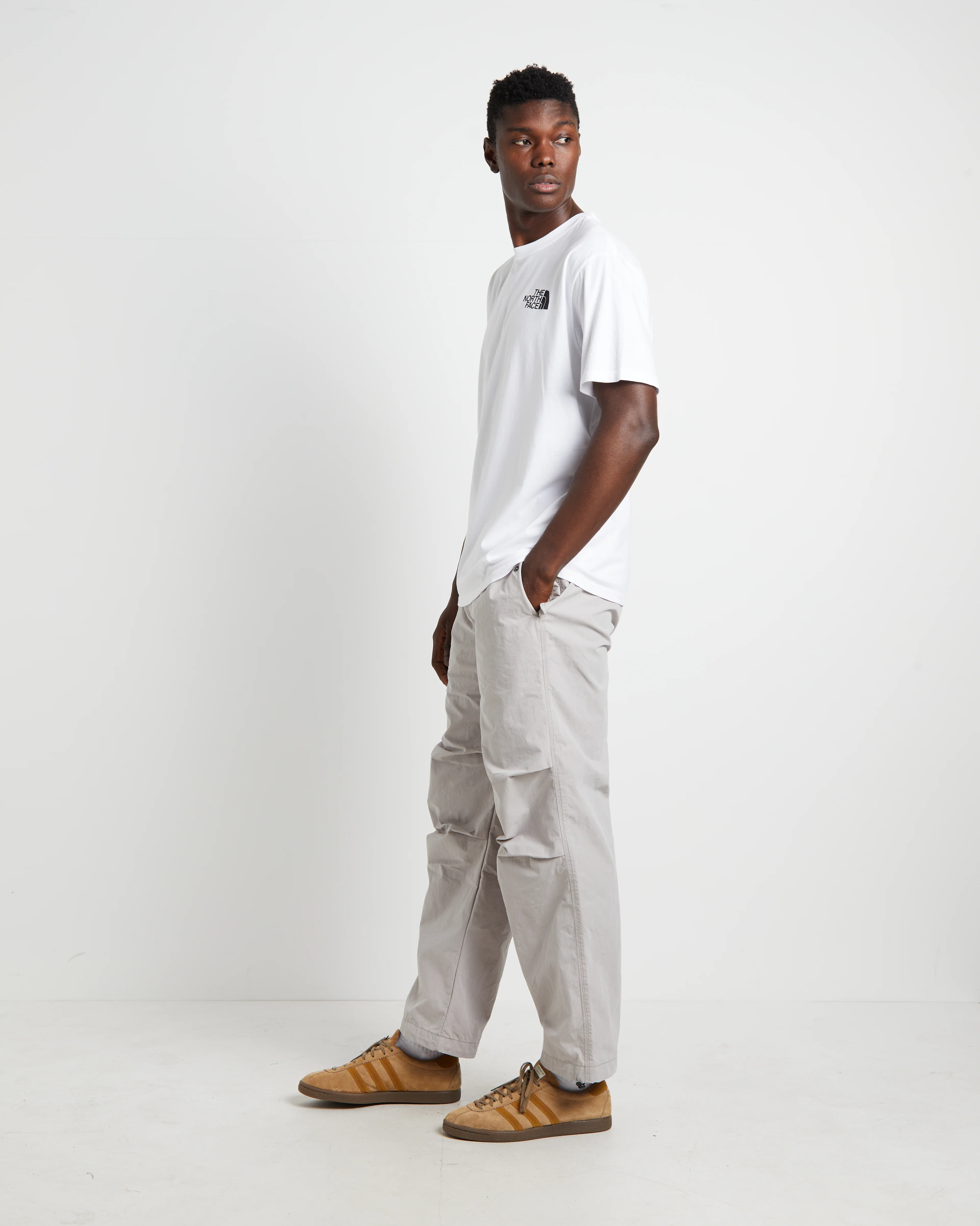 Short Sleeve Never Stop Exploring Box T-Shirt in White - Image 4