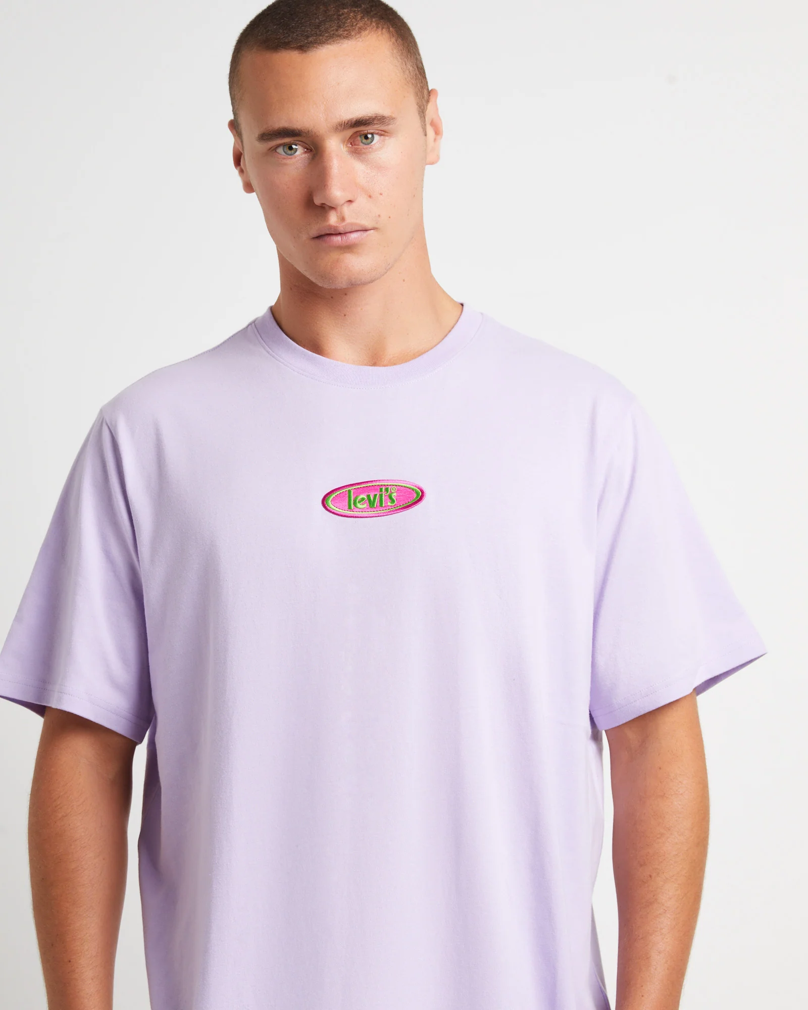 Short Sleeve Relaxed Fit T-Shirt in Purple Rose - Image 5
