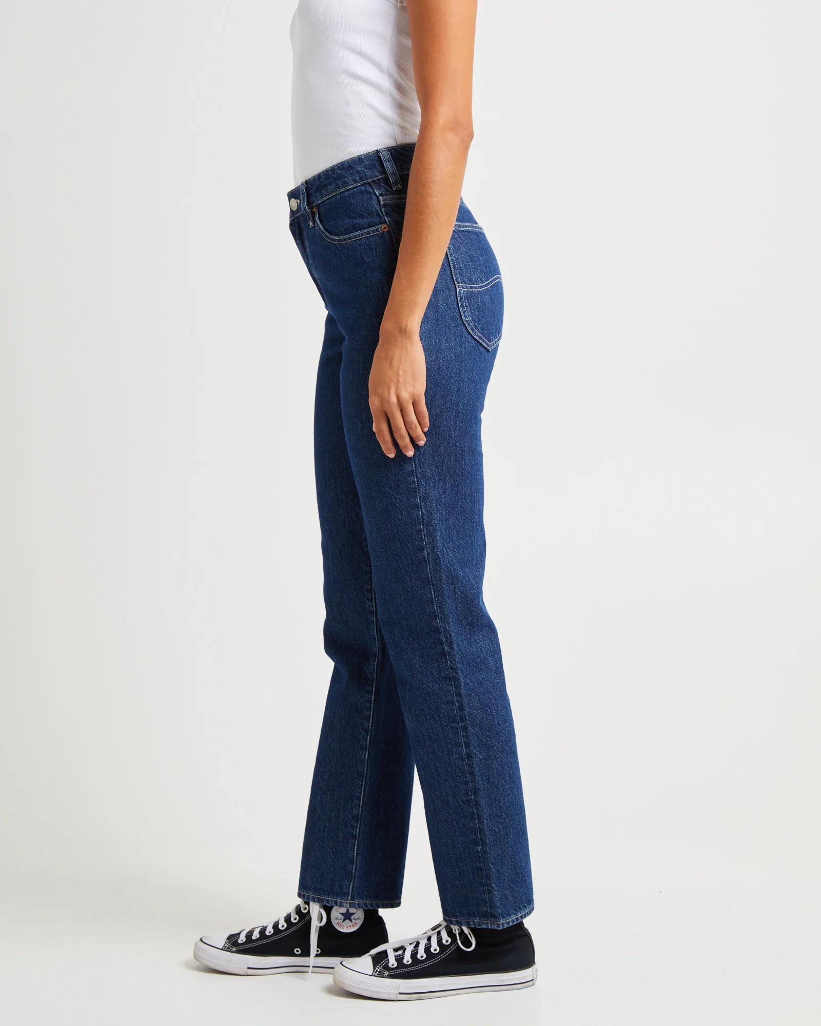 Signature Mid Slim Straight Denim Jeans Essential Rinse - Image 4