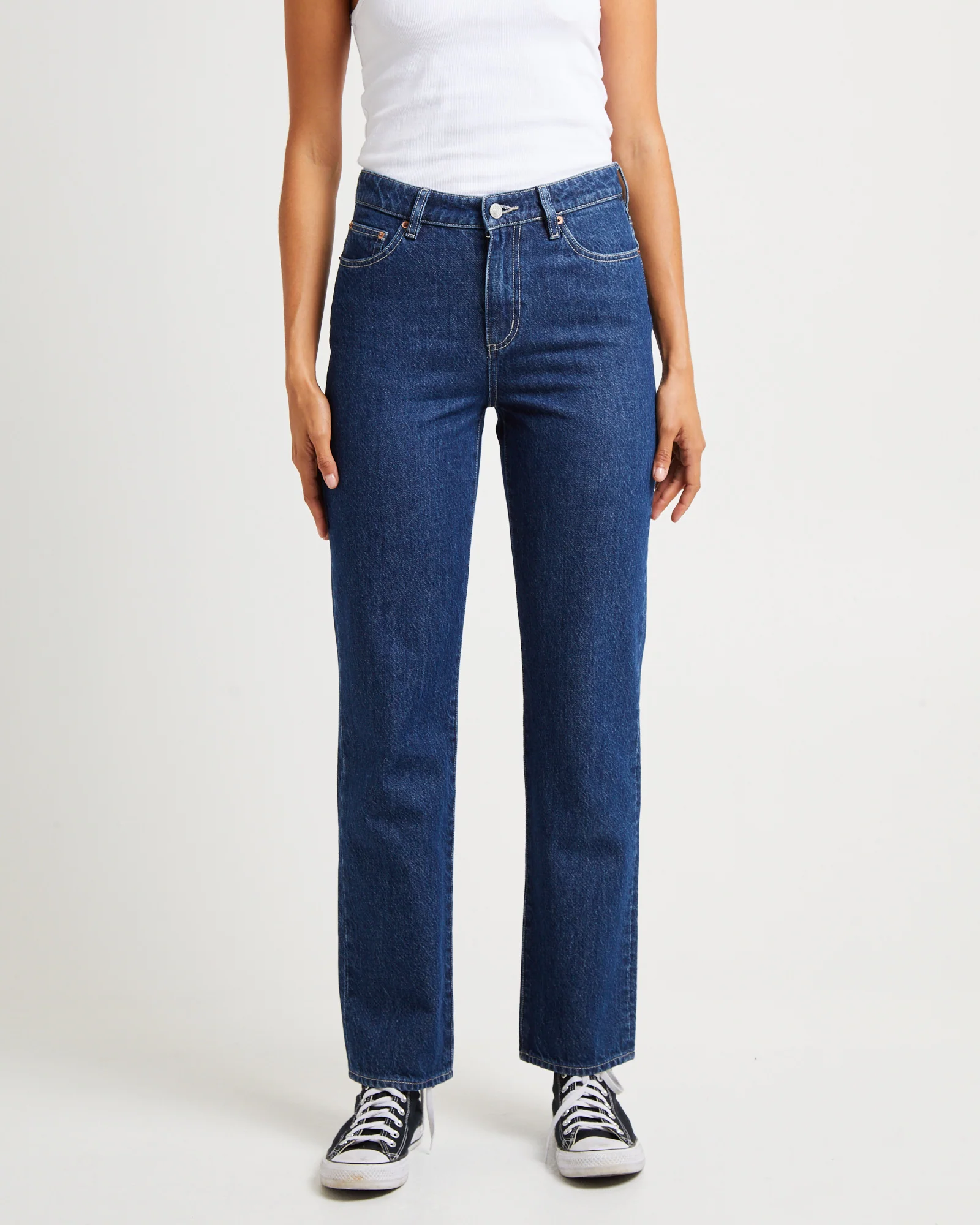 Signature Mid Slim Straight Denim Jeans Essential Rinse - Image 6