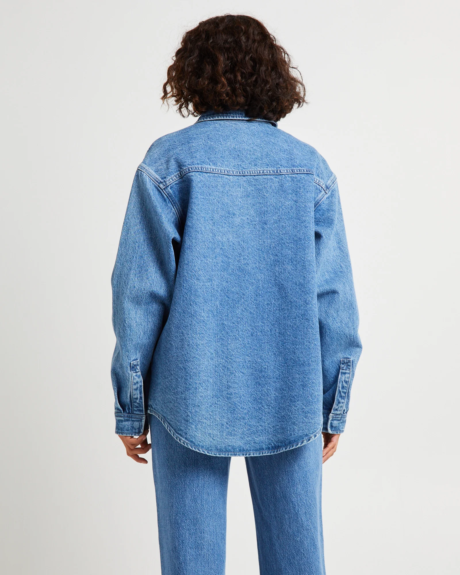 Signature Relaxed Denim Shirt Indigo Rust - Image 2