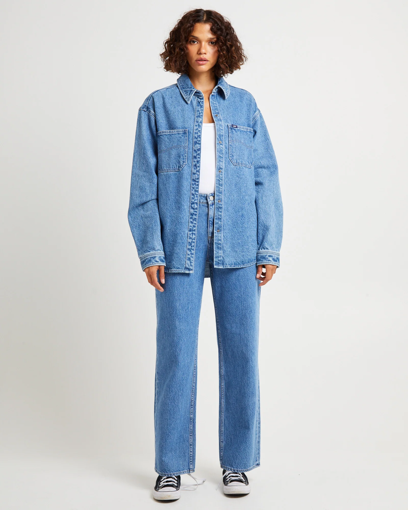 Signature Relaxed Denim Shirt Indigo Rust - Image 5