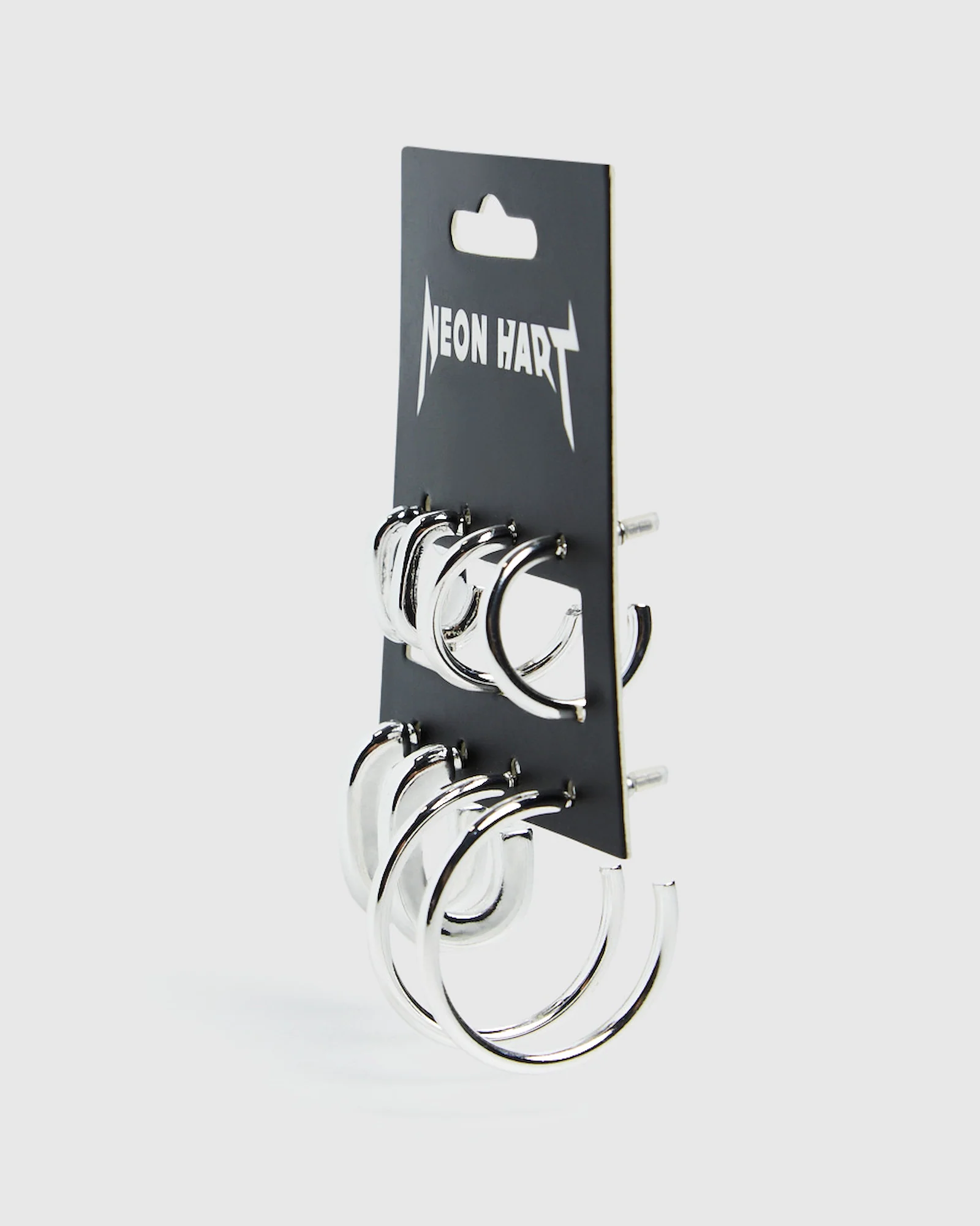 Silver Hoop Earring Pack Silver - Image 4