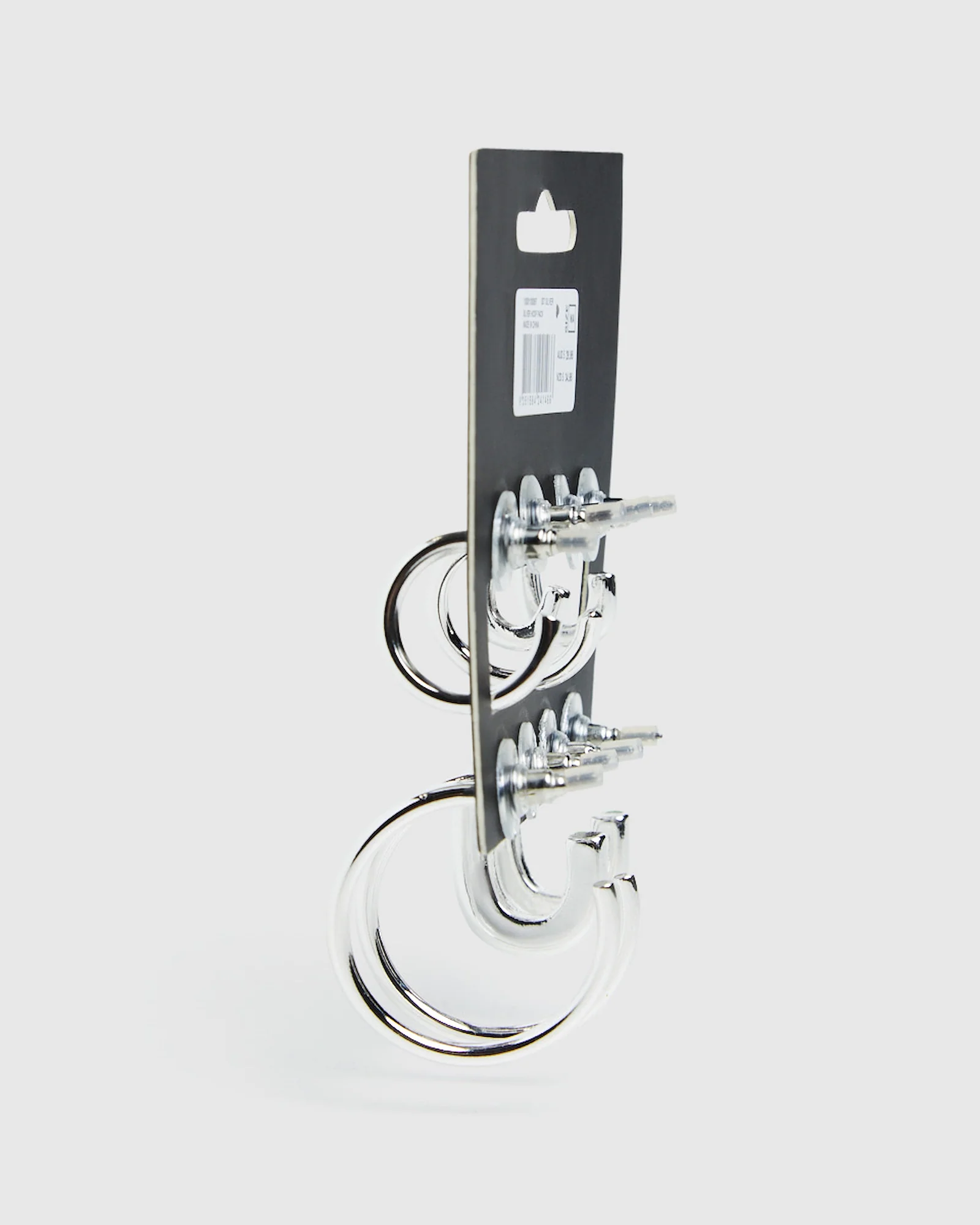 Silver Hoop Earring Pack Silver - Image 5