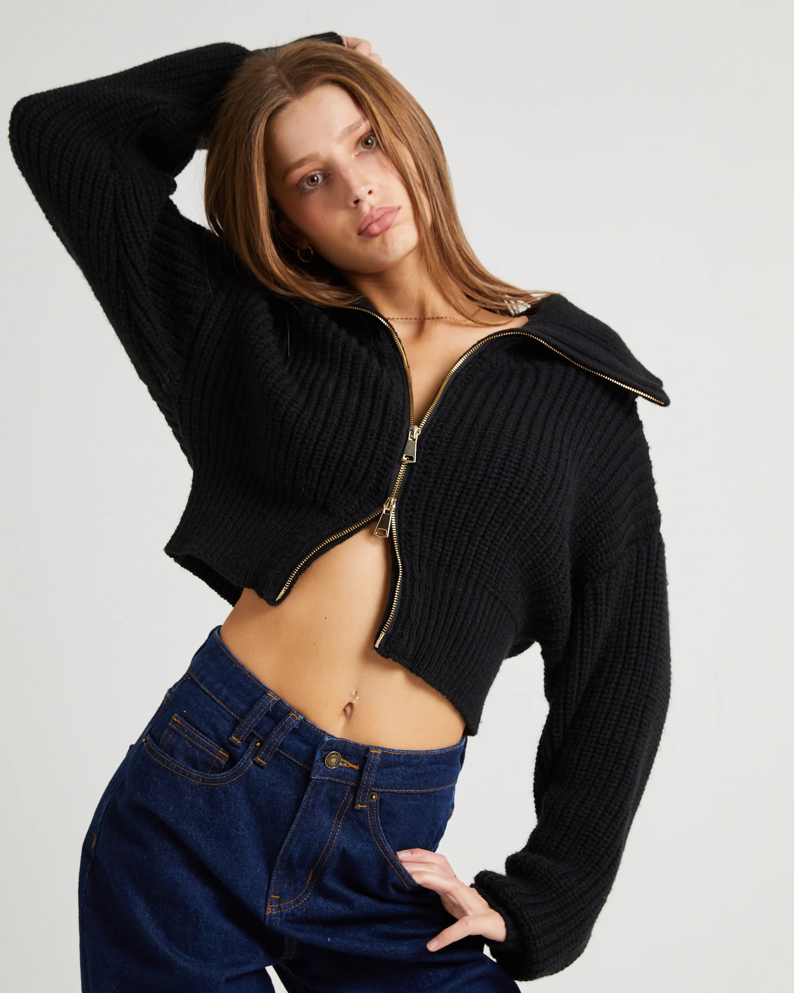 Simmy Double Zip Knit Top - Image 5
