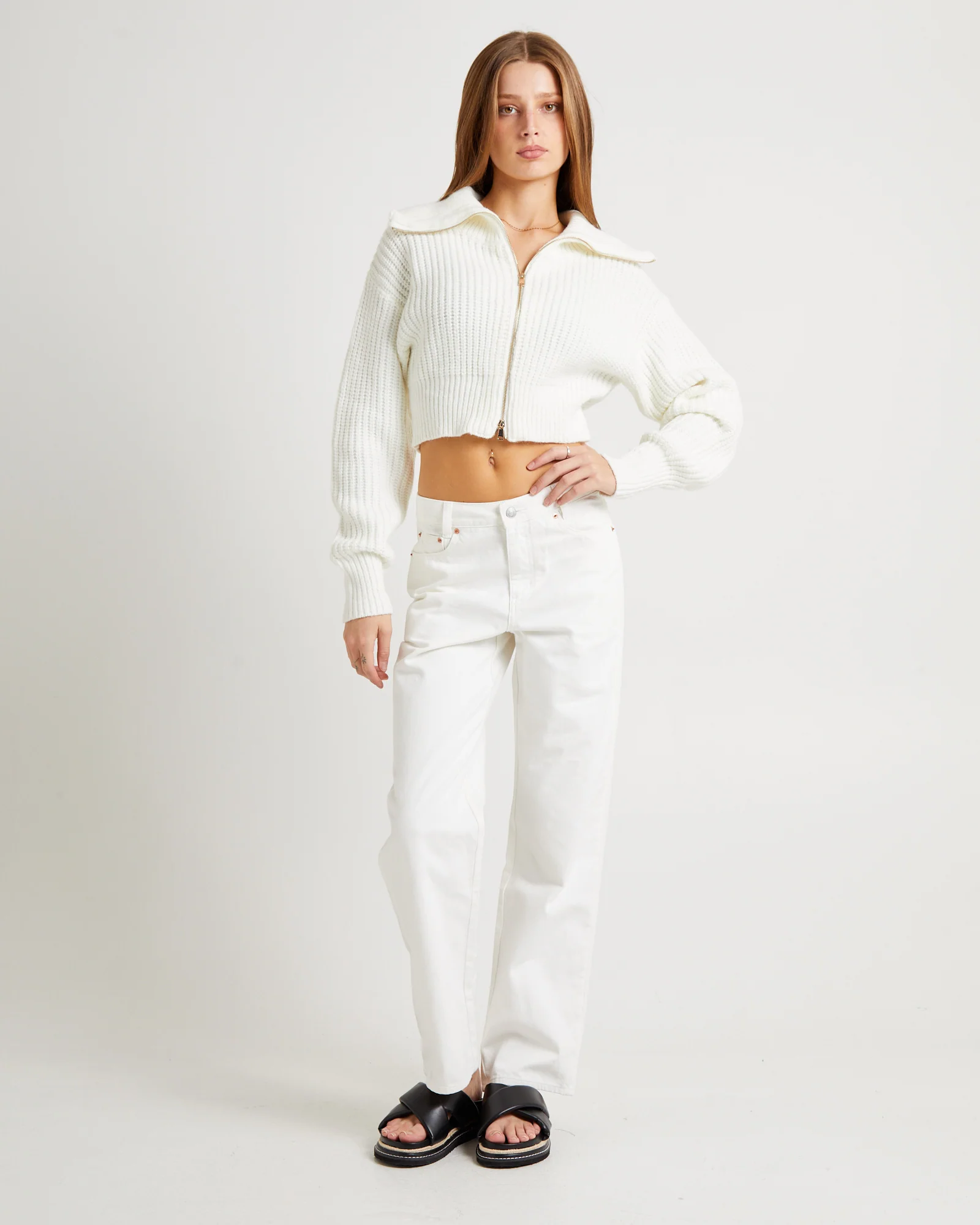 Simmy Double Zip Knit Top - Image 3