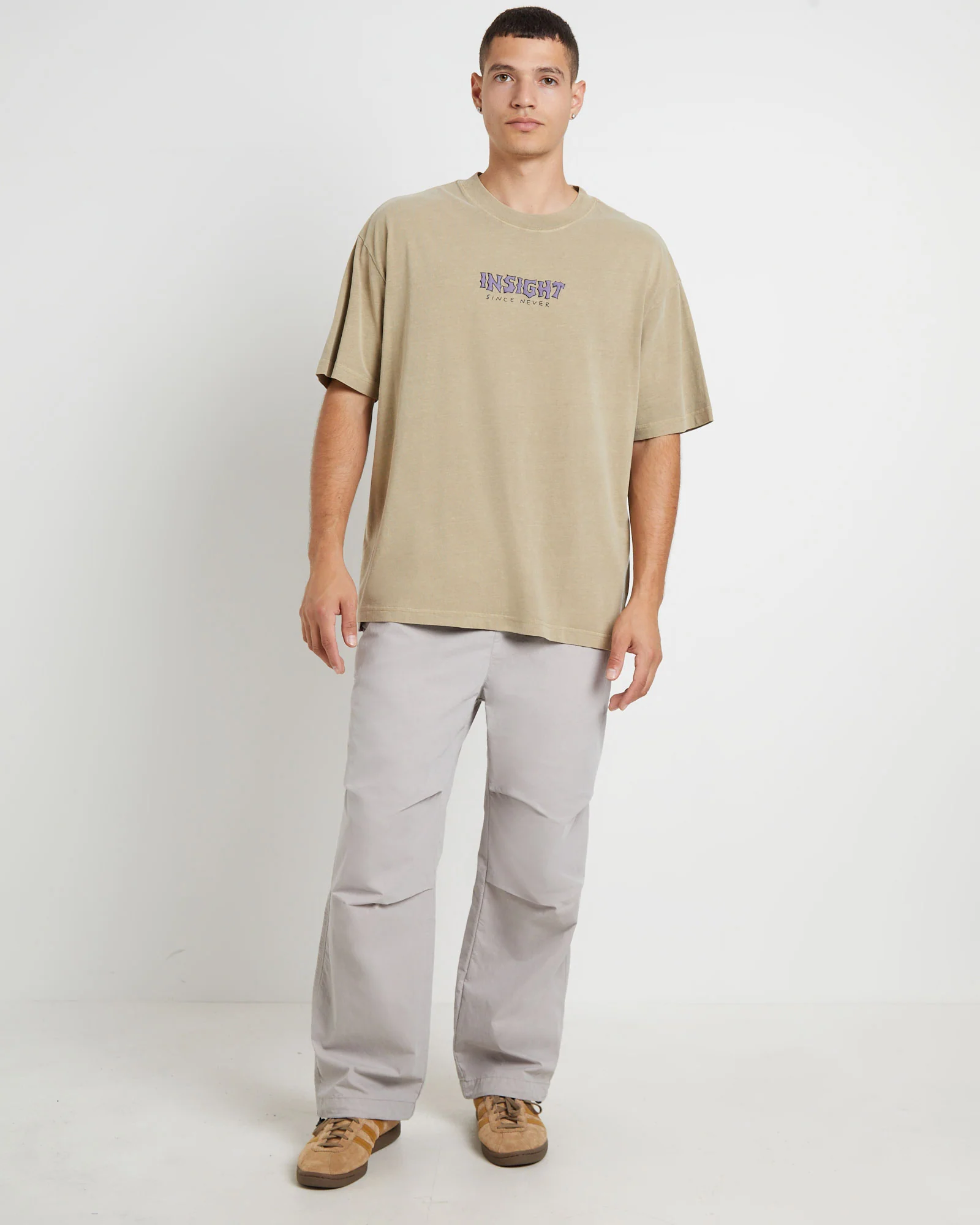 Since Never Short Sleeve T-Shirt in Taupe - Image 3