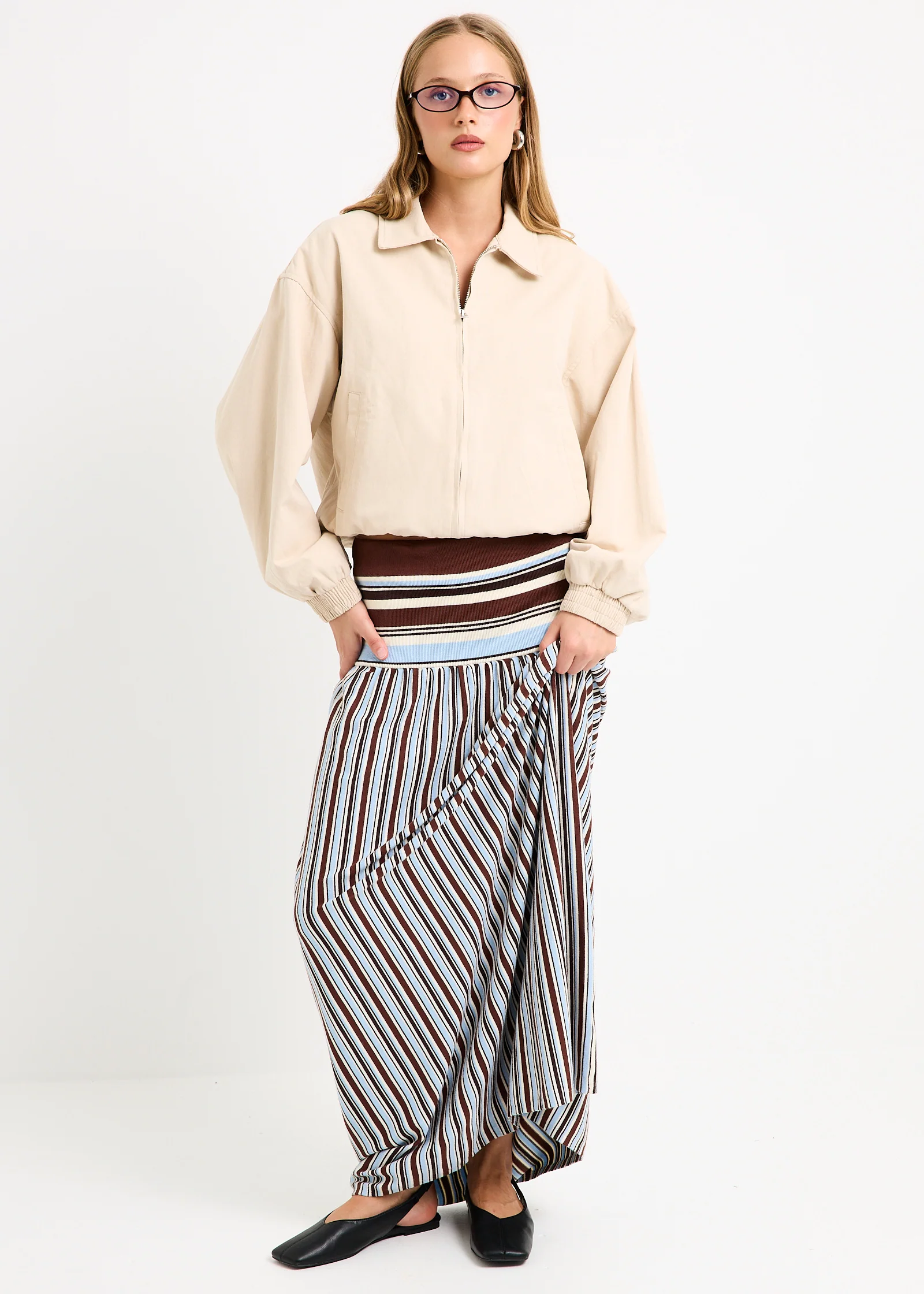 Sirena Striped Maxi Skirt