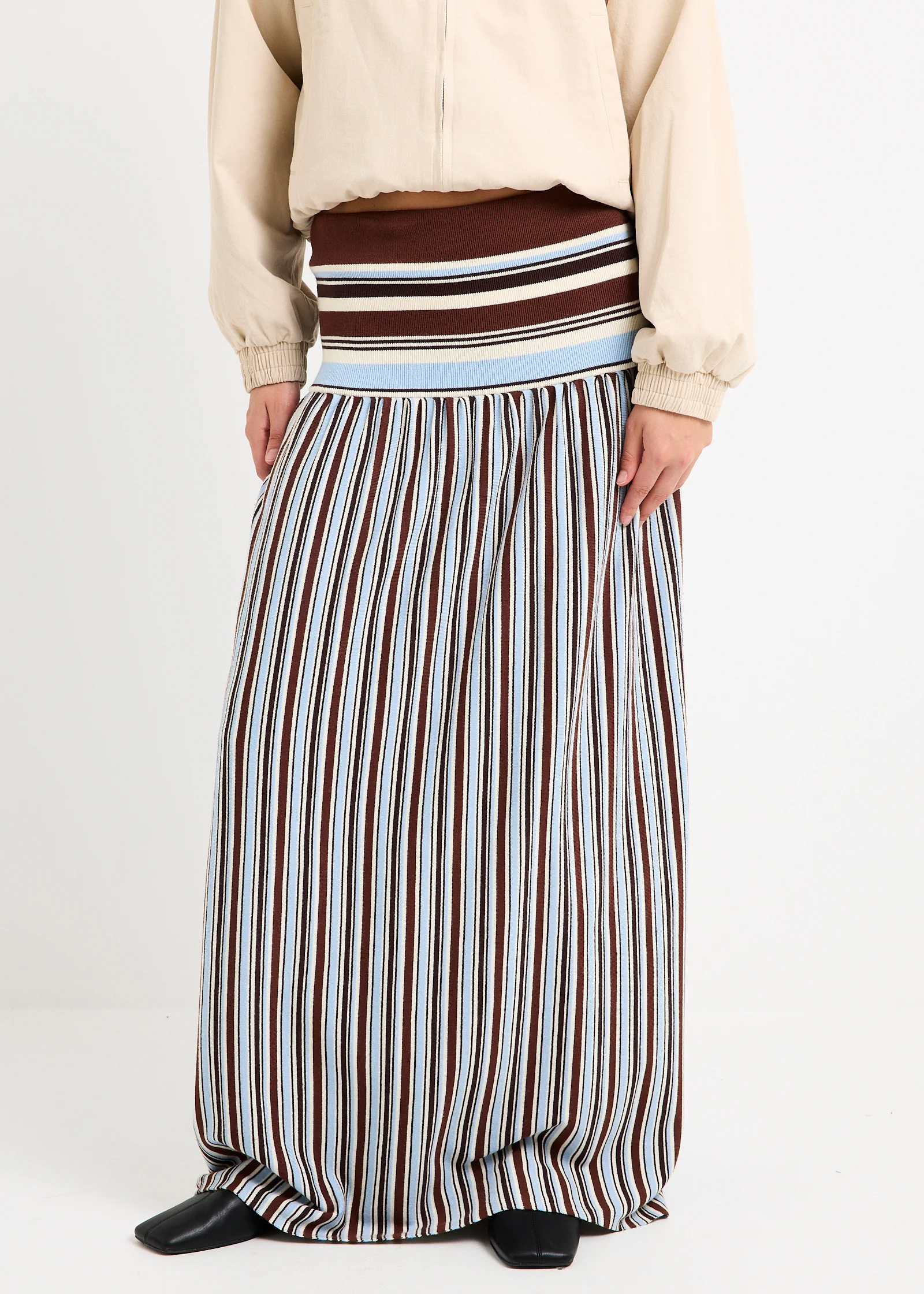 Sirena Striped Maxi Skirt - Image 2