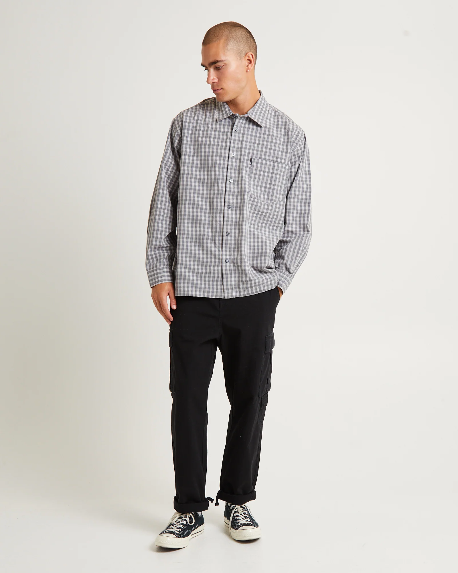 Skate Long Sleeve Shirt Grey - Image 3