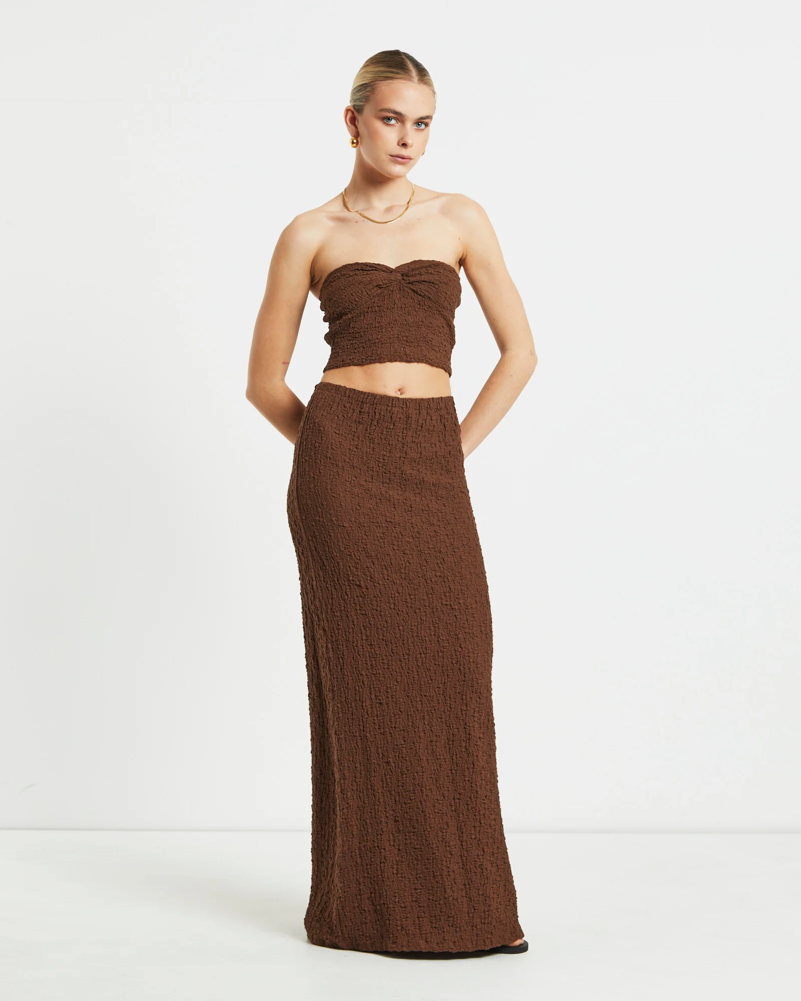 Skyla Texture Twist Bandeau Top - Image 3
