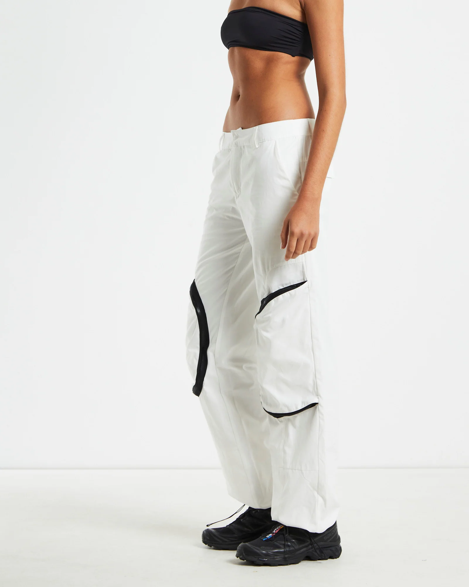 Skylar Patch Pocket Ski Pants White - Image 4
