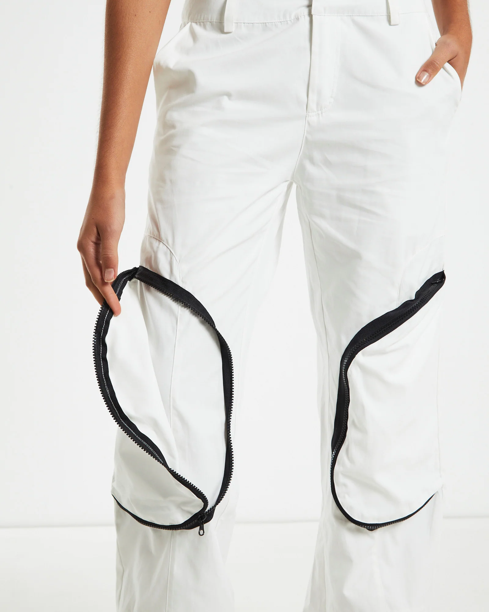 Skylar Patch Pocket Ski Pants White - Image 5