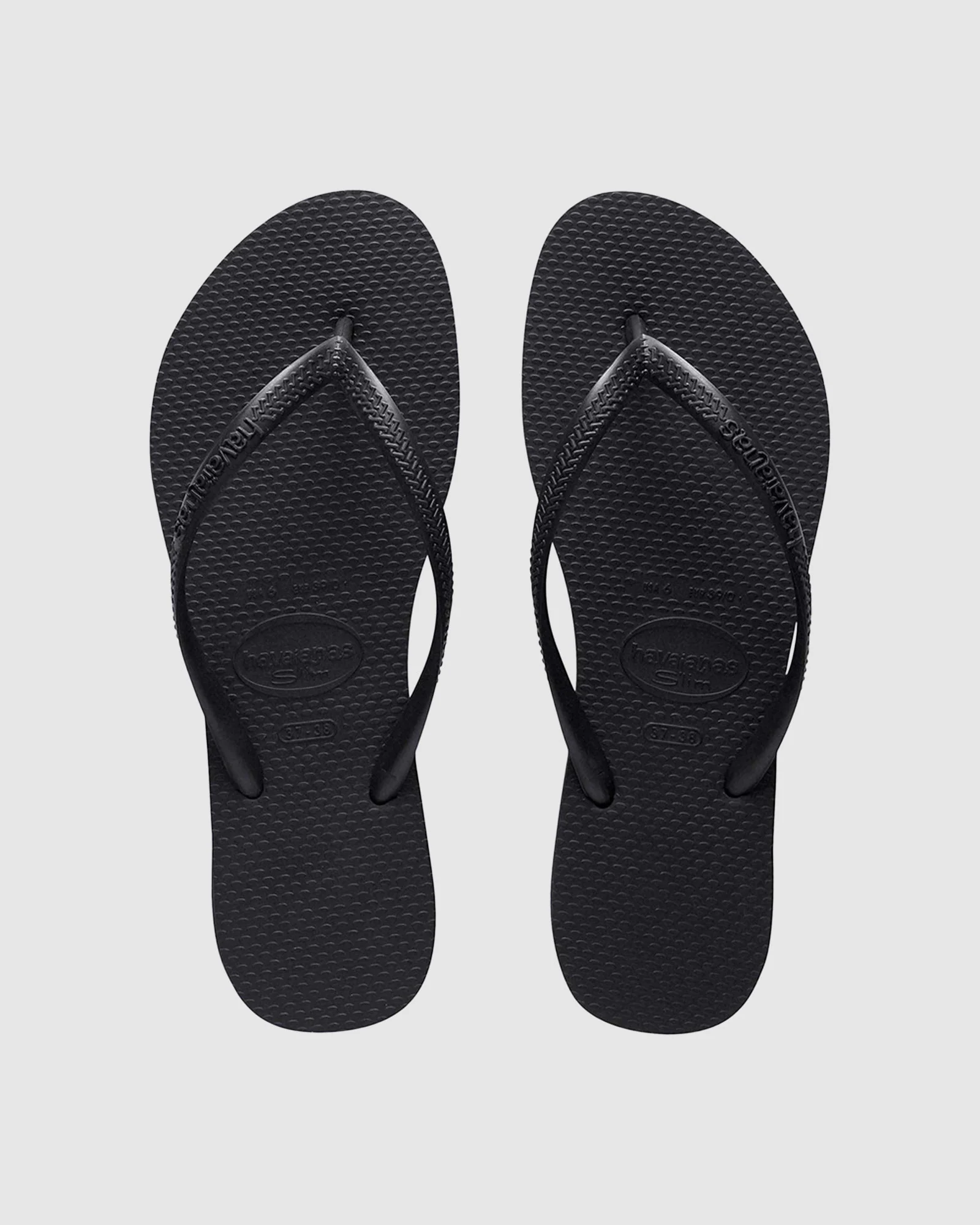 Slim Basic Thongs Black - Image 2