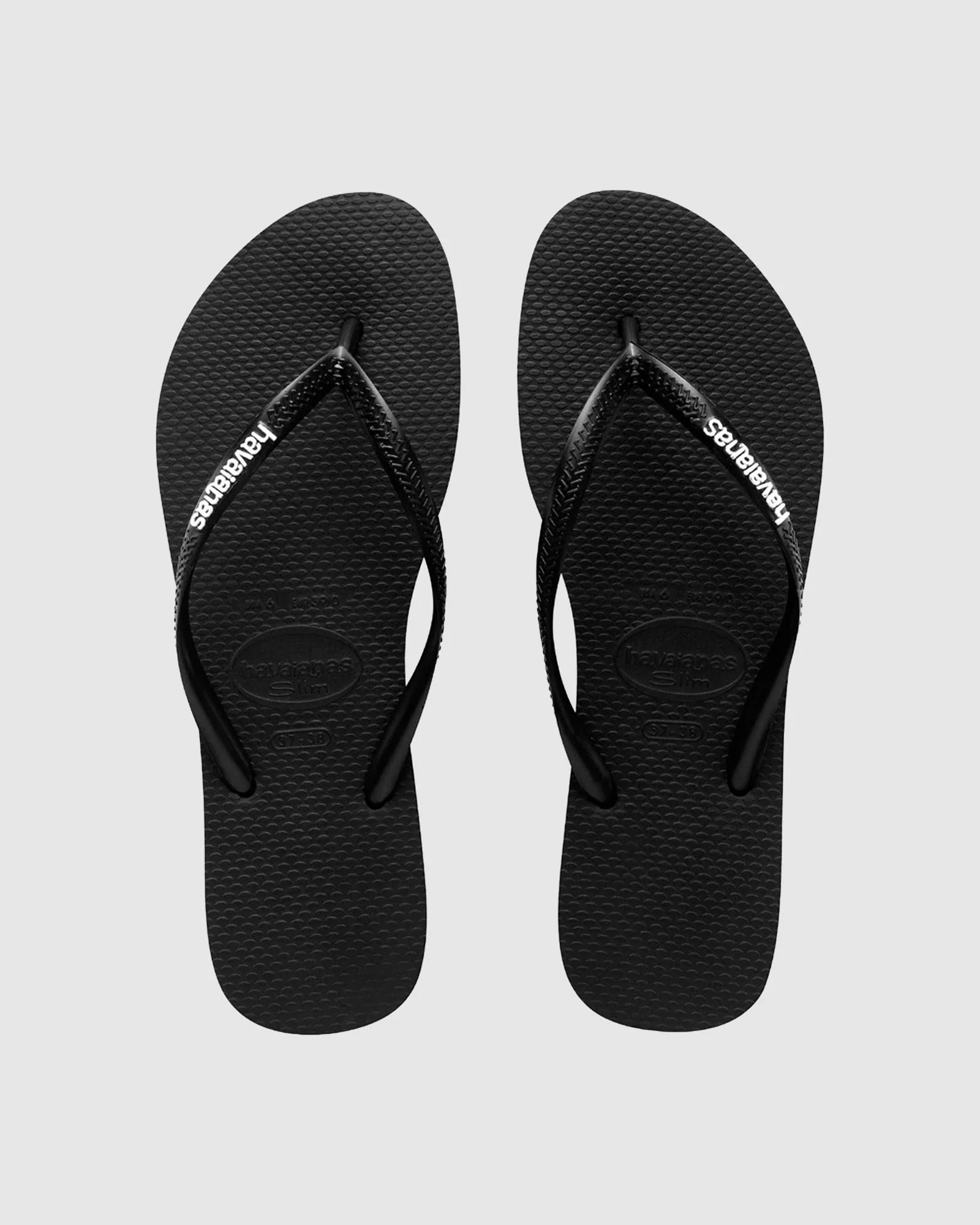 Slim Rubber Logo Thongs - Image 2