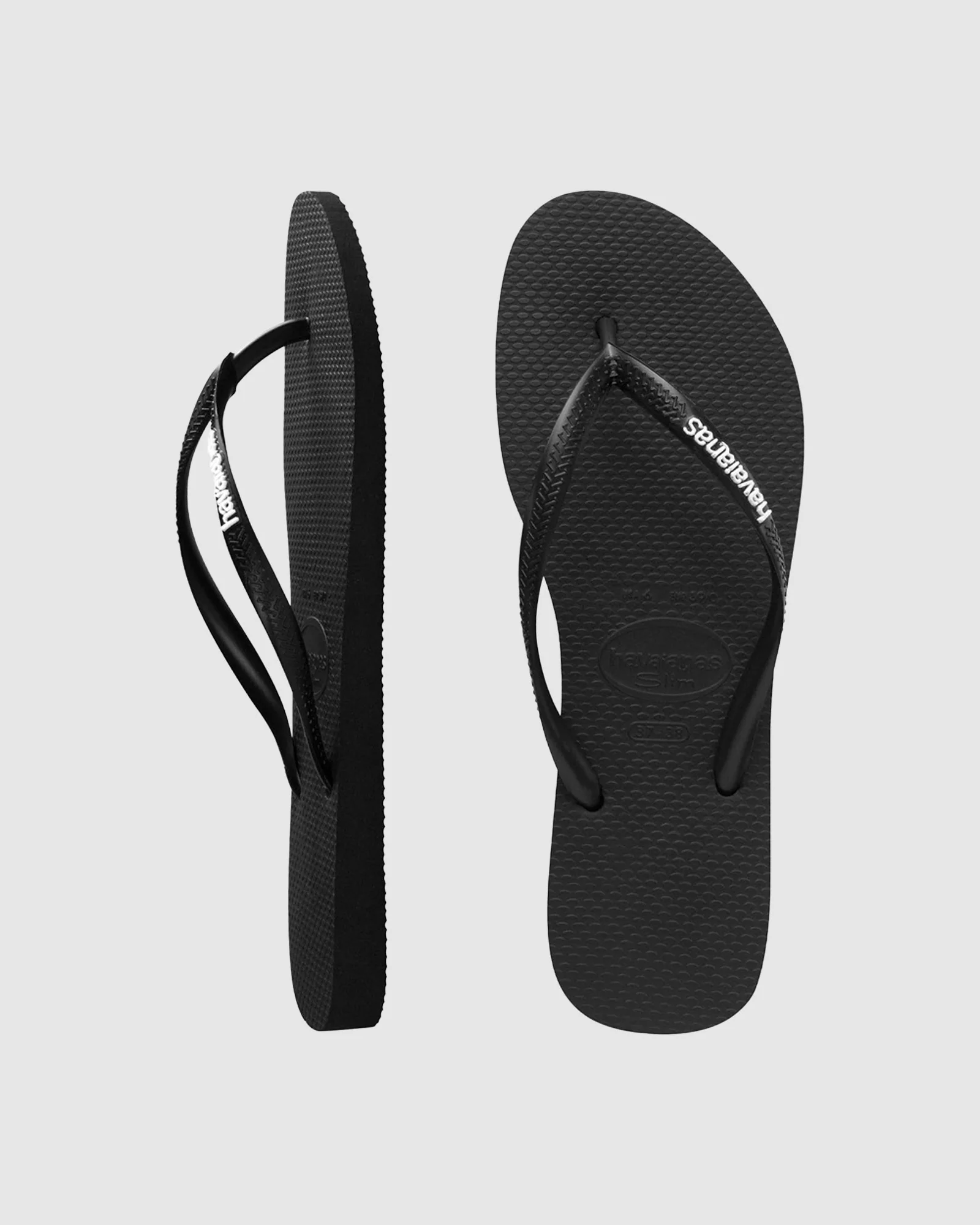 Slim Rubber Logo Thongs - Image 4