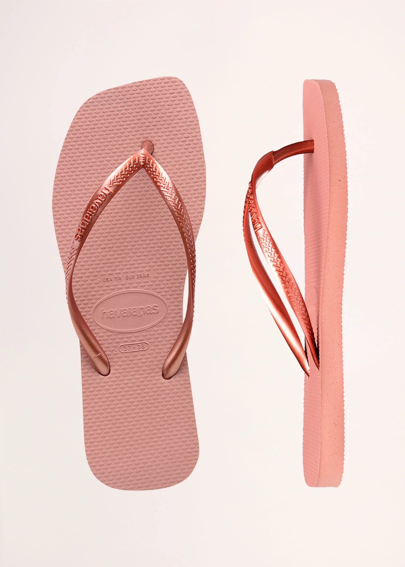 Slim Square Flip Flops