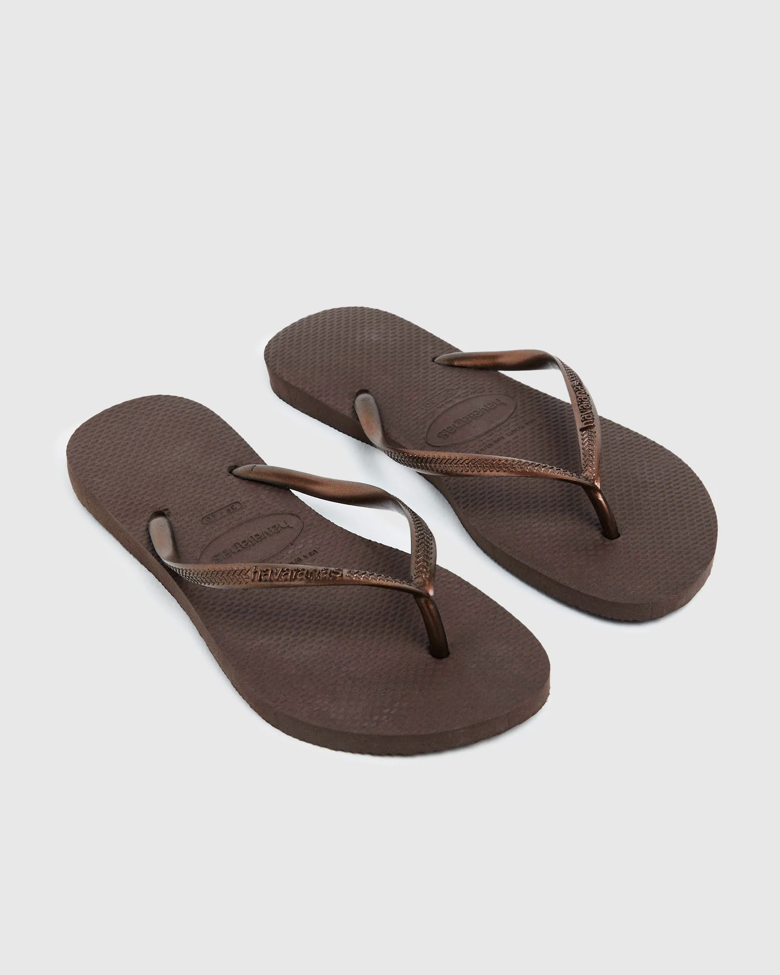 Slim Thongs Metallic Dark Brown - Image 3
