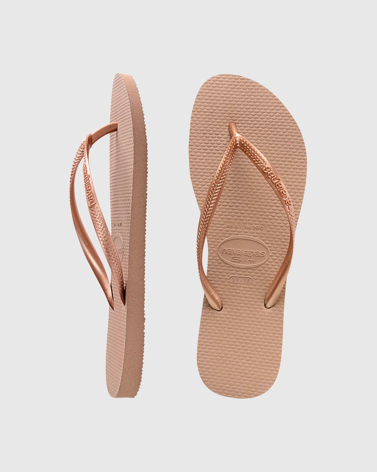Slim Thongs Metallic Rose Gold - Image 4