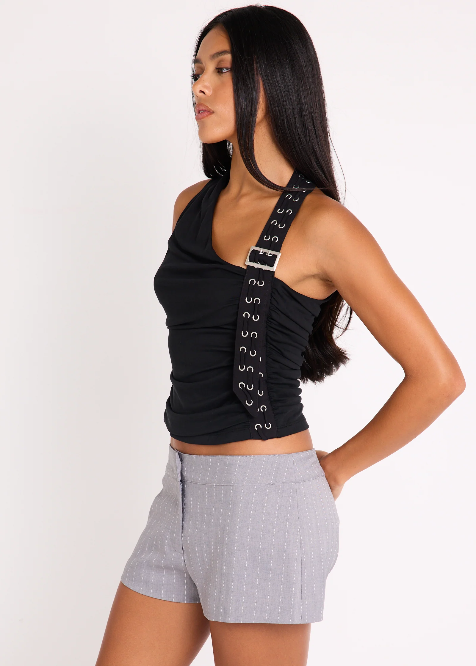 Sloane Eyelet Halter Top - Image 4