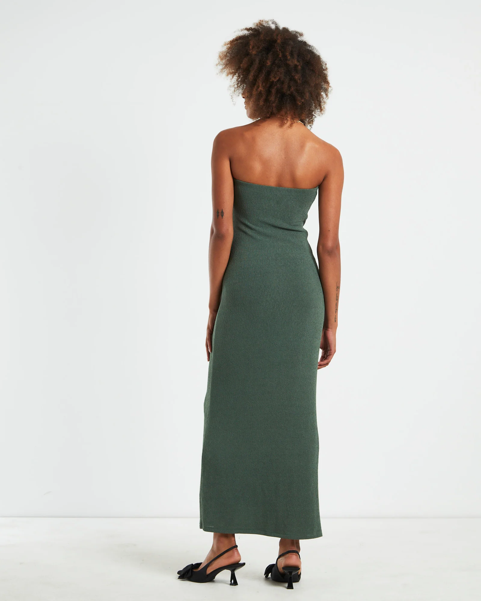 Sloane Seamless Maxi Tube Dress Green - Image 2