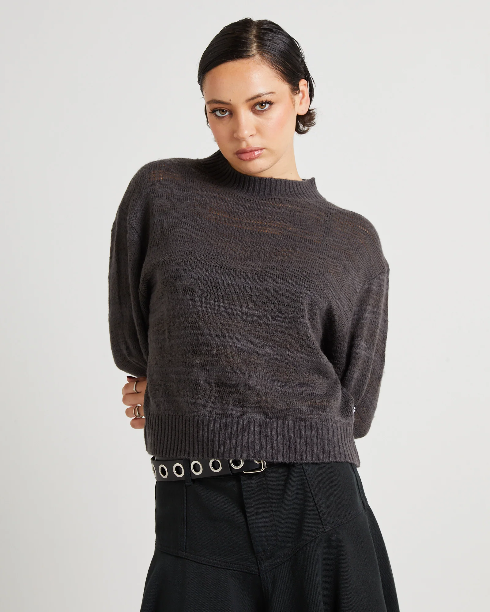 Slub Ladder Knit Jumper - Image 5