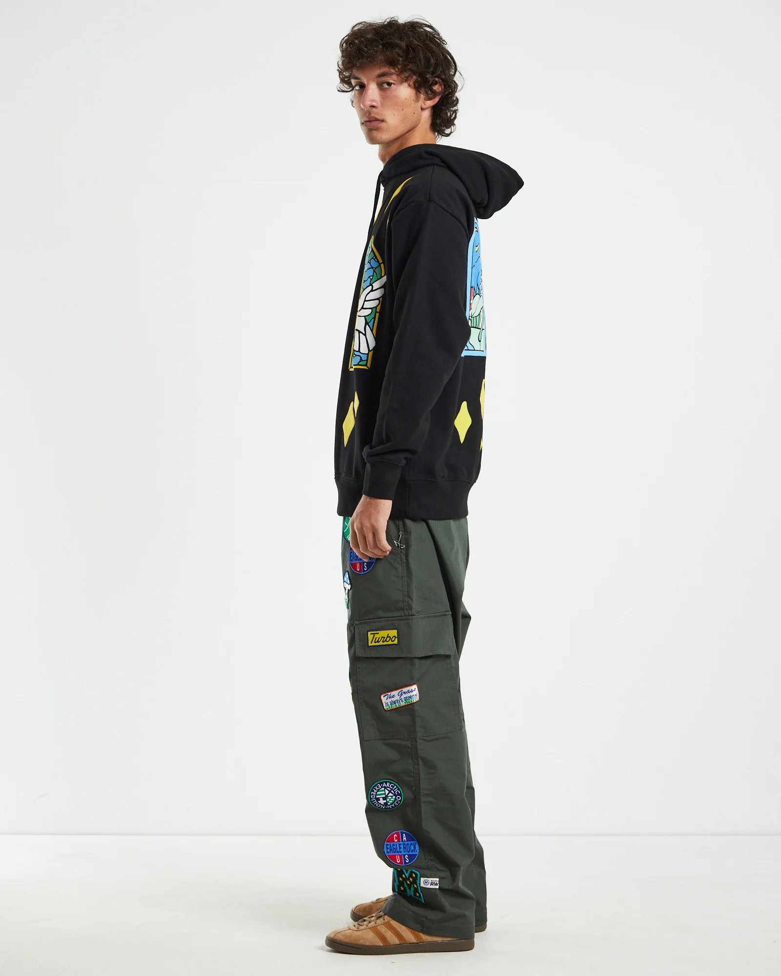 Smiley Cathedral Glass Hoodie Black - Image 4