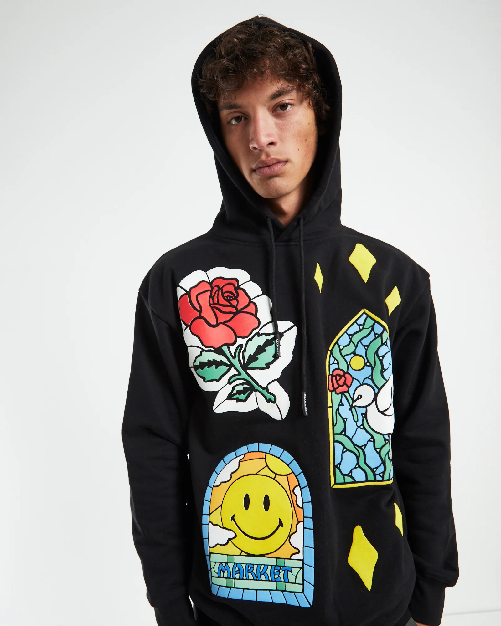 Smiley Cathedral Glass Hoodie Black - Image 5