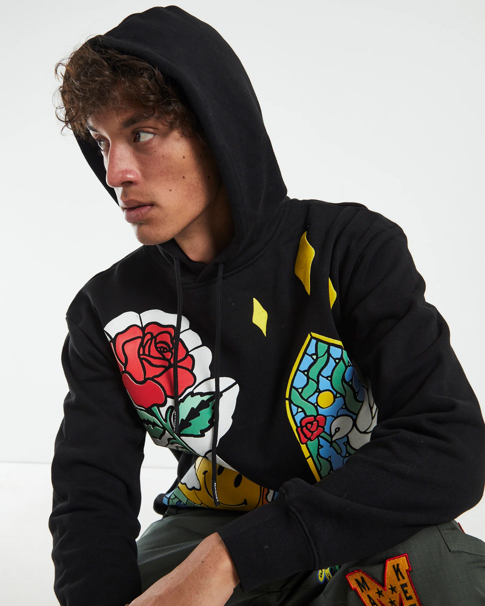 Smiley Cathedral Glass Hoodie Black - Image 6