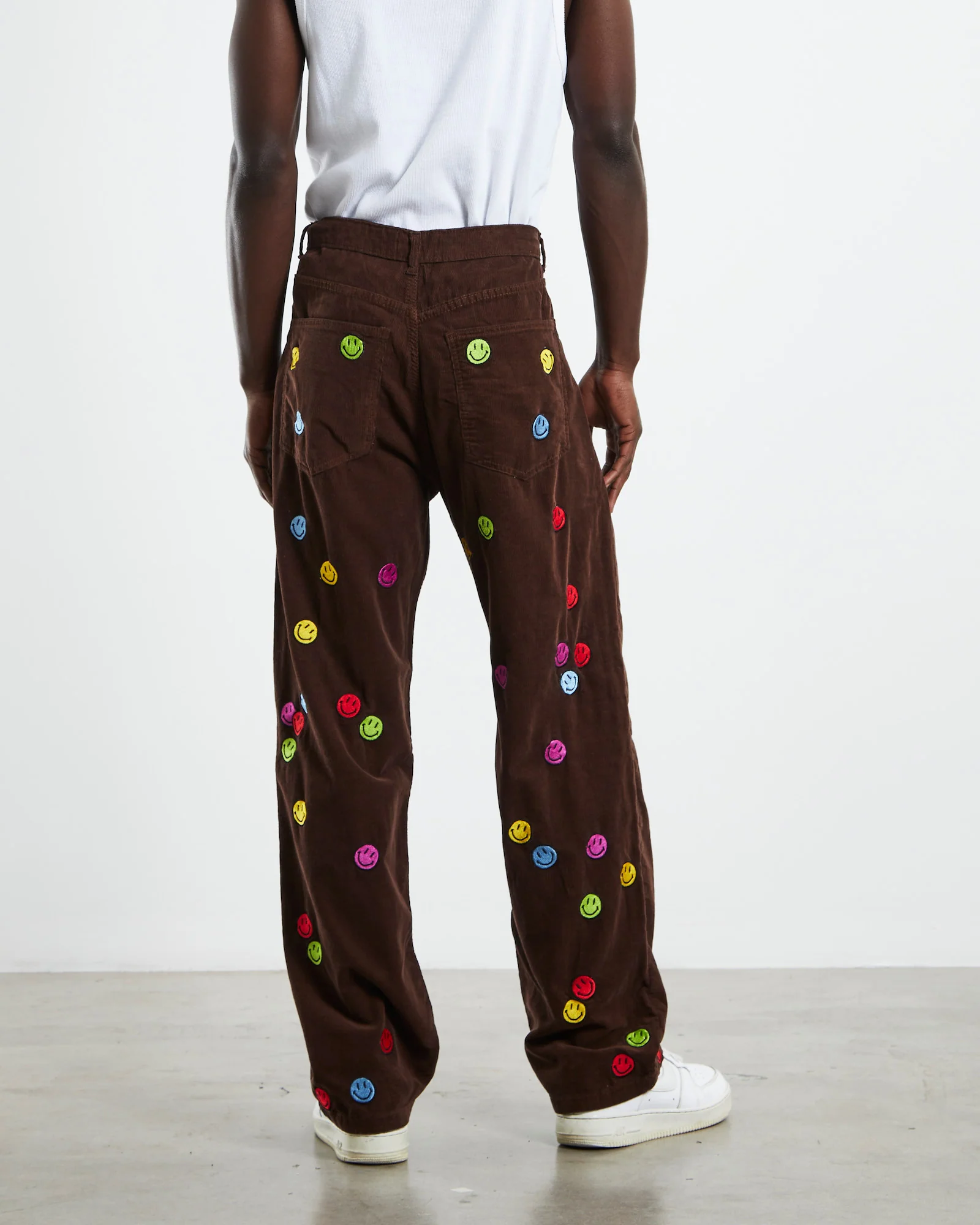 Smiley Contemporary Art Market Pants Brown - Image 2