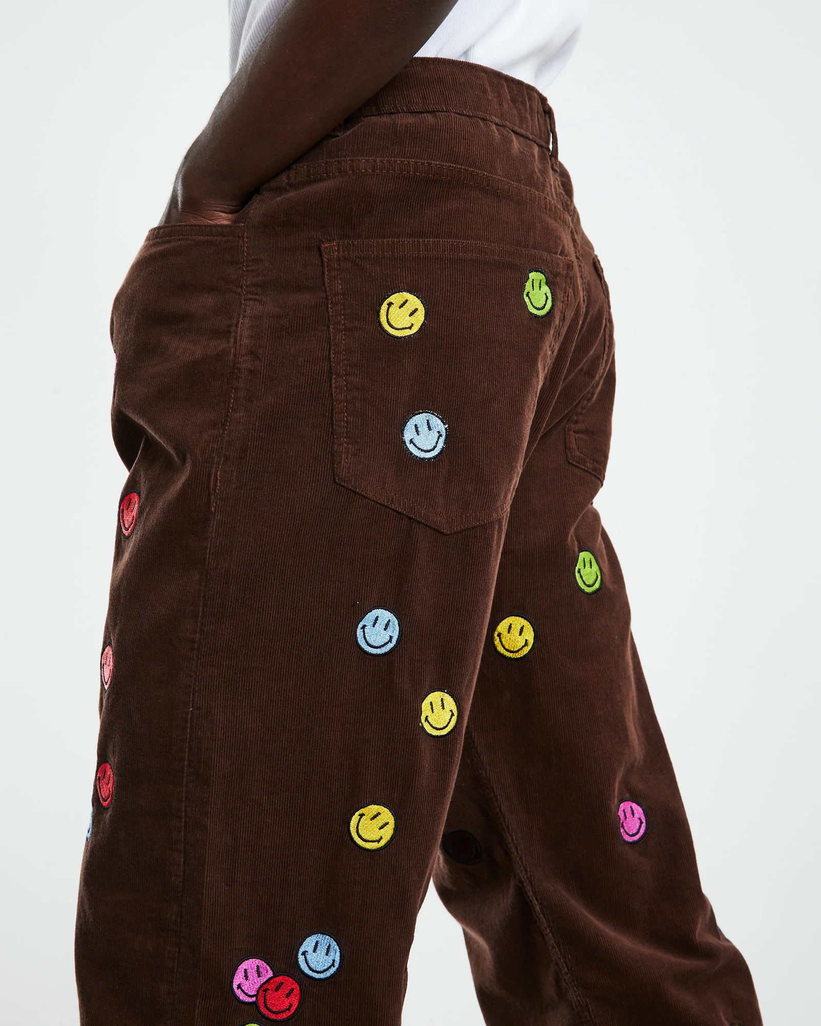 Smiley Contemporary Art Market Pants Brown - Image 6
